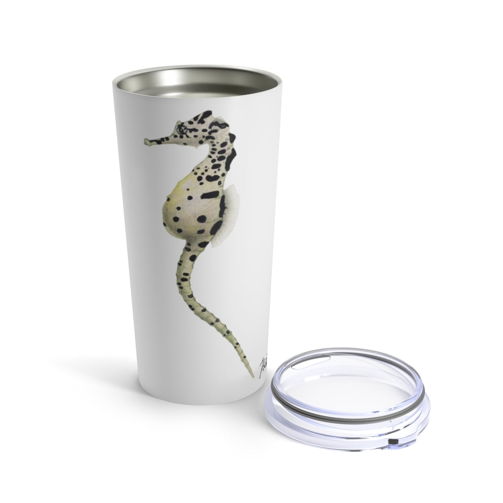 Giraffe Watercolor 12 Ounce Stainless Steel White Tumbler with