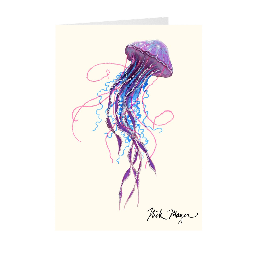  Personalized Jellyfish Sea Life Note Cards with Envelopes,  Watercolor Jellyfish Stationary Set for Girls, Custom Under the Sea Thank  You cards, Your Choice of Colors and Quantity : Handmade Products