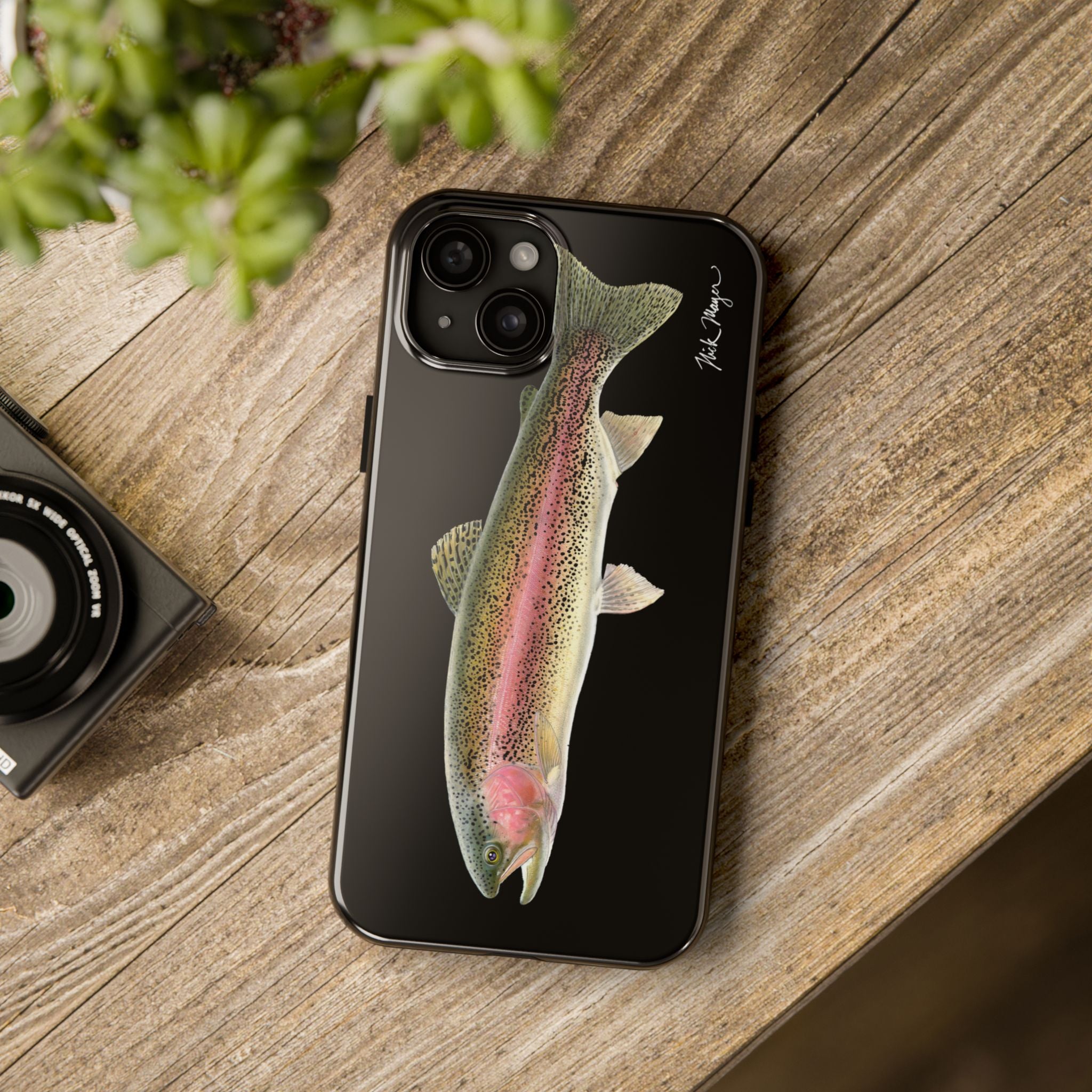 Rainbow Trout Black Phone Case (iPhone)