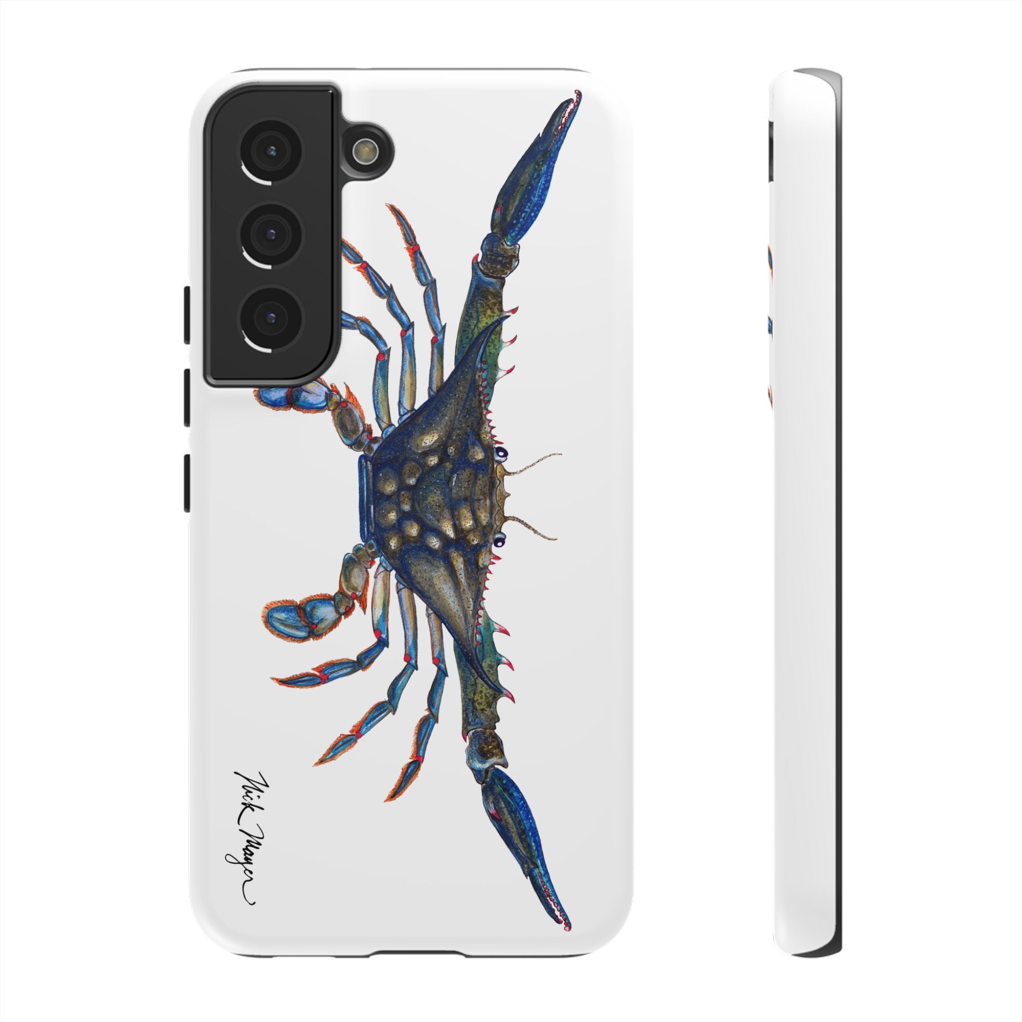 Blue Crab White Phone Case (Samsung)