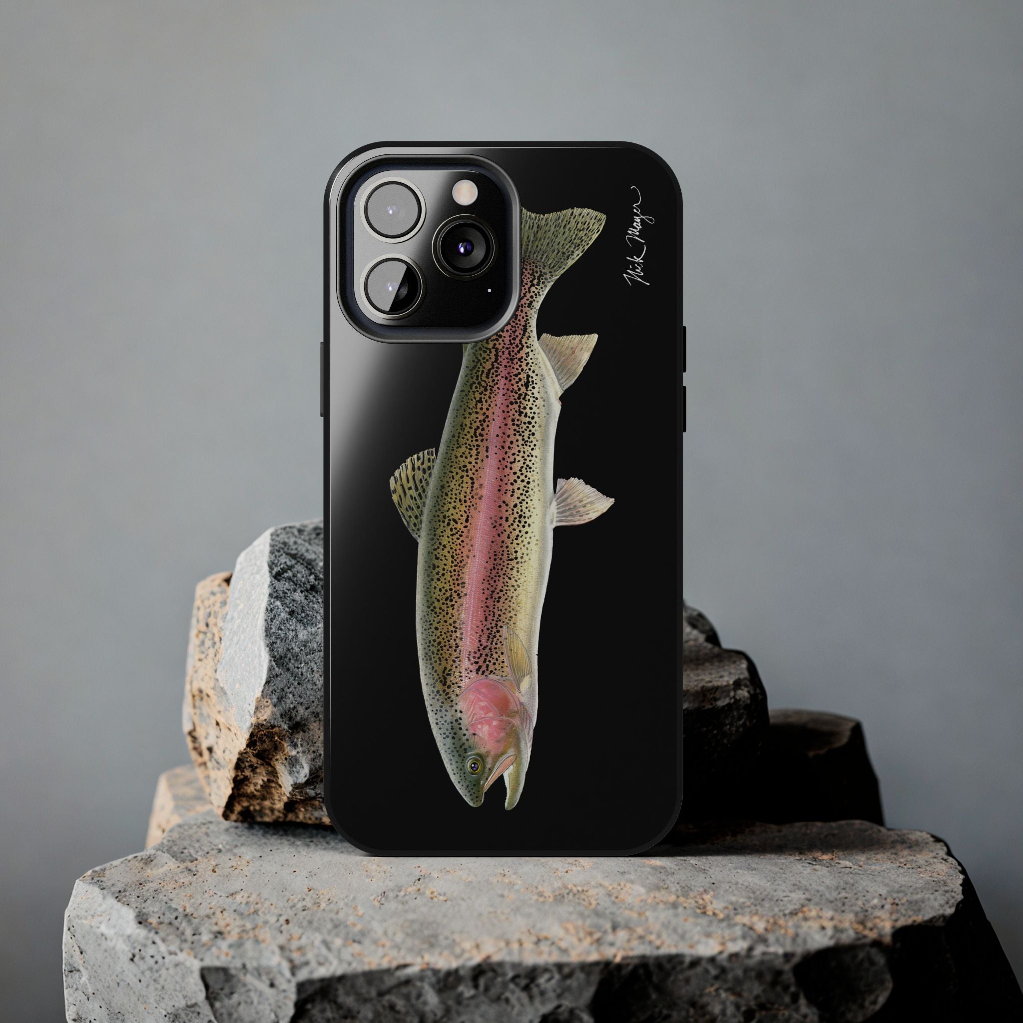 Rainbow Trout Black Phone Case (iPhone)