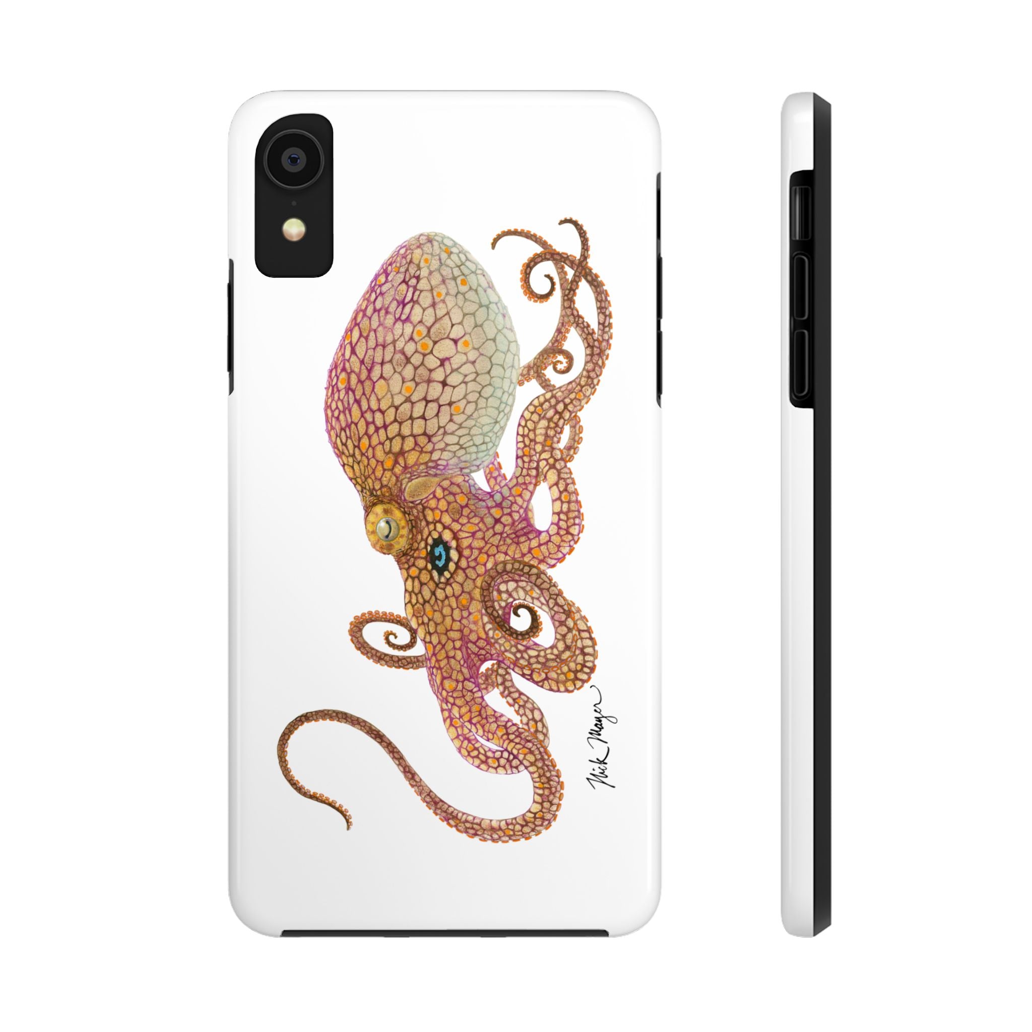 Two Spot Octopus White Phone Case (iPhone)