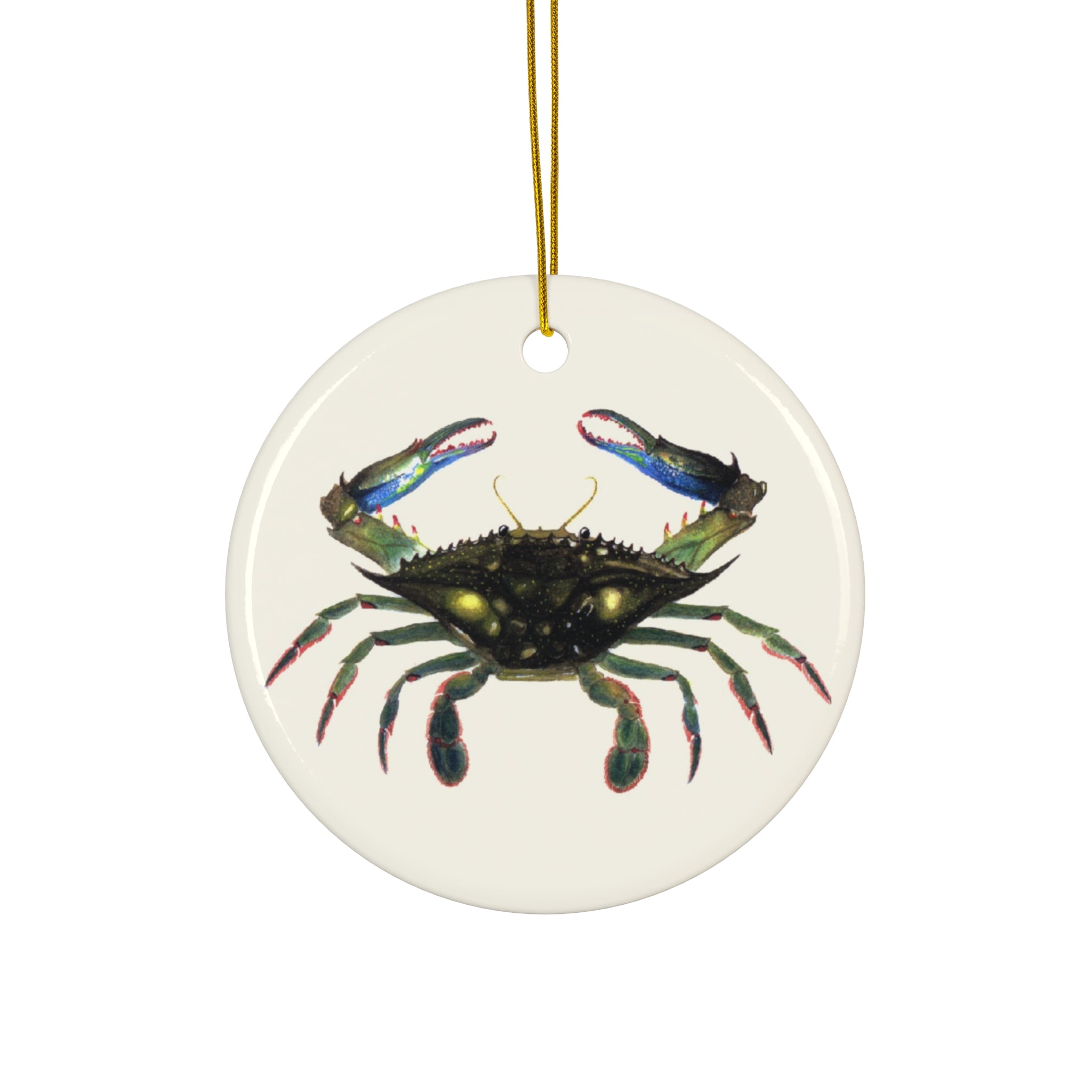 Blue Crab Ceramic Ornament