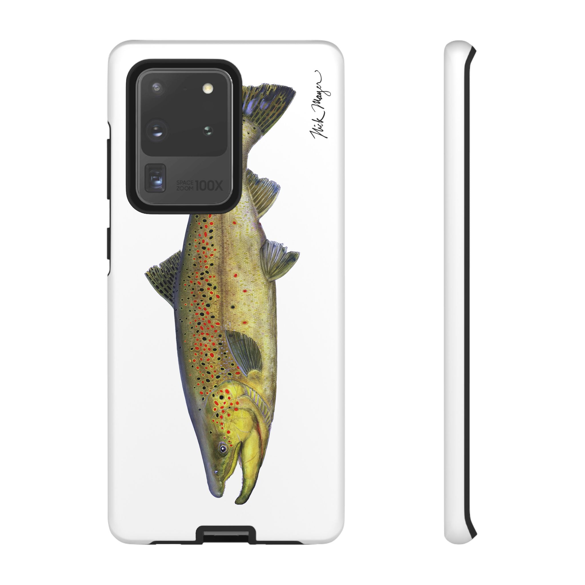 Brown Trout White Phone Case (Samsung)