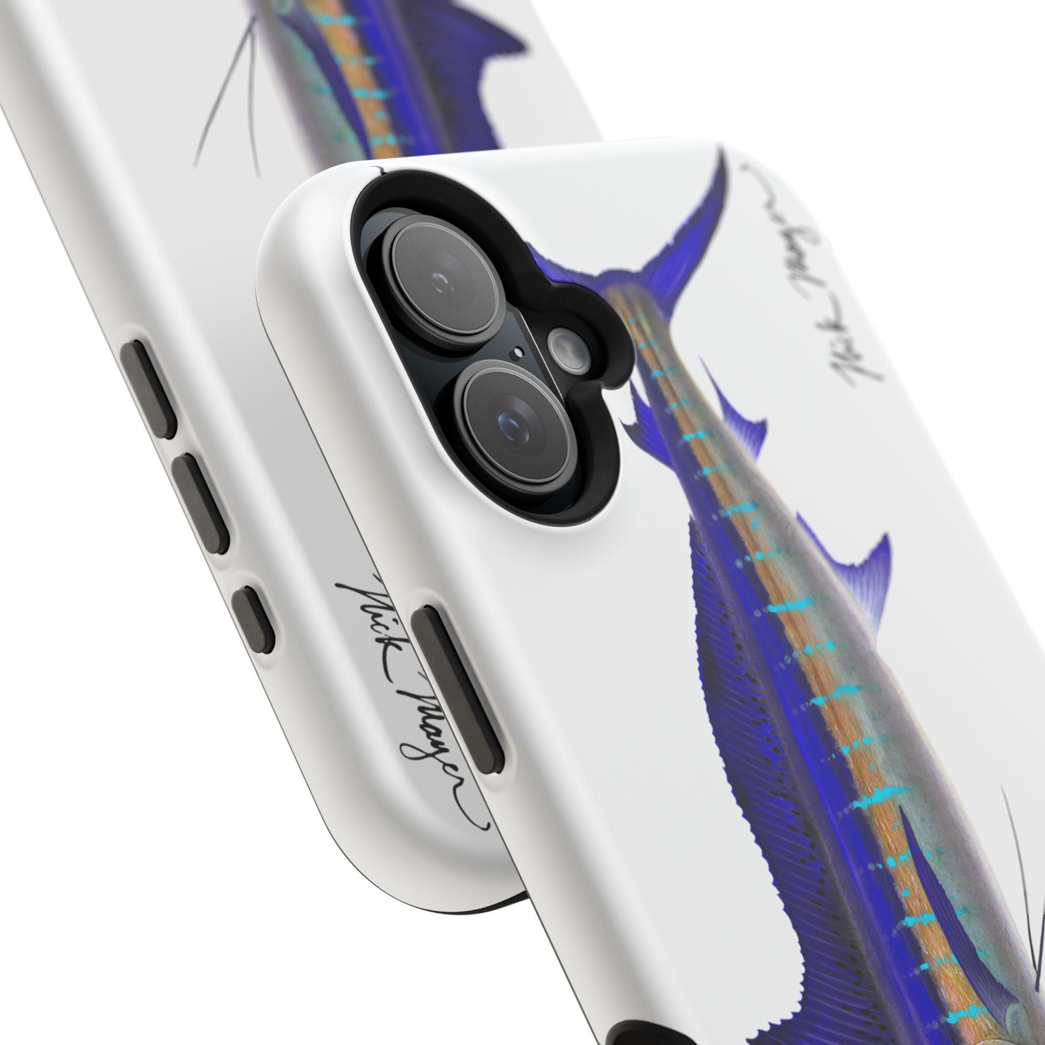 Striped Marlin MagSafe White iPhone Case