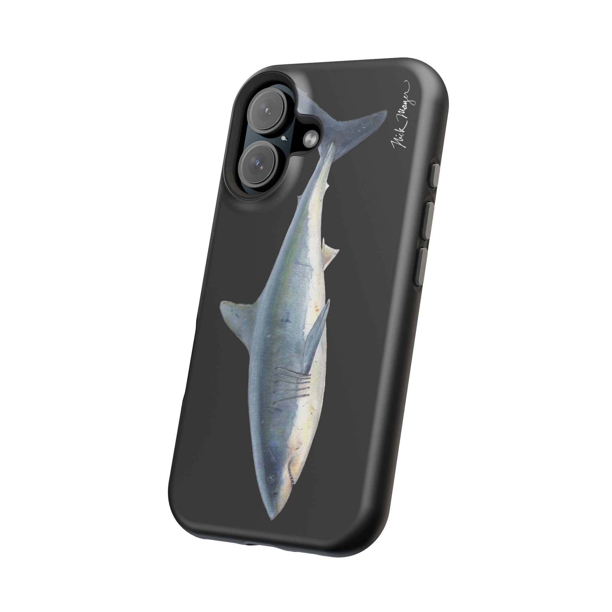 Great White Shark Black MagSafe iPhone Case