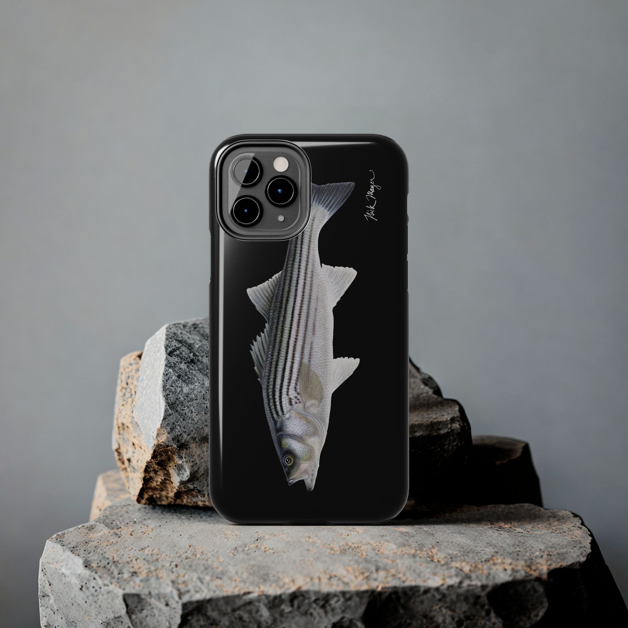 Schoolie Striper Black Phone Case (iPhone)