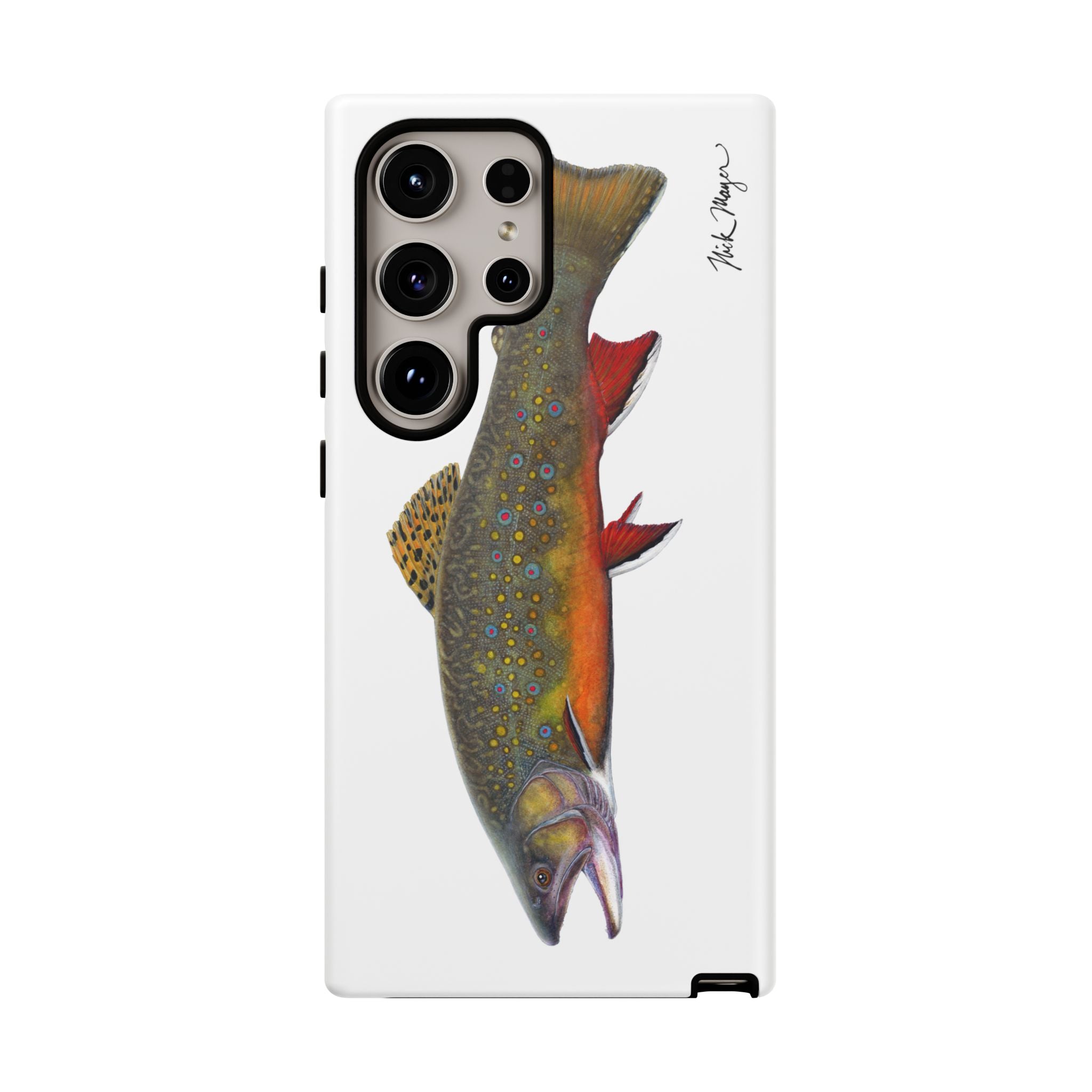 Brook Trout White Phone Case (Samsung)