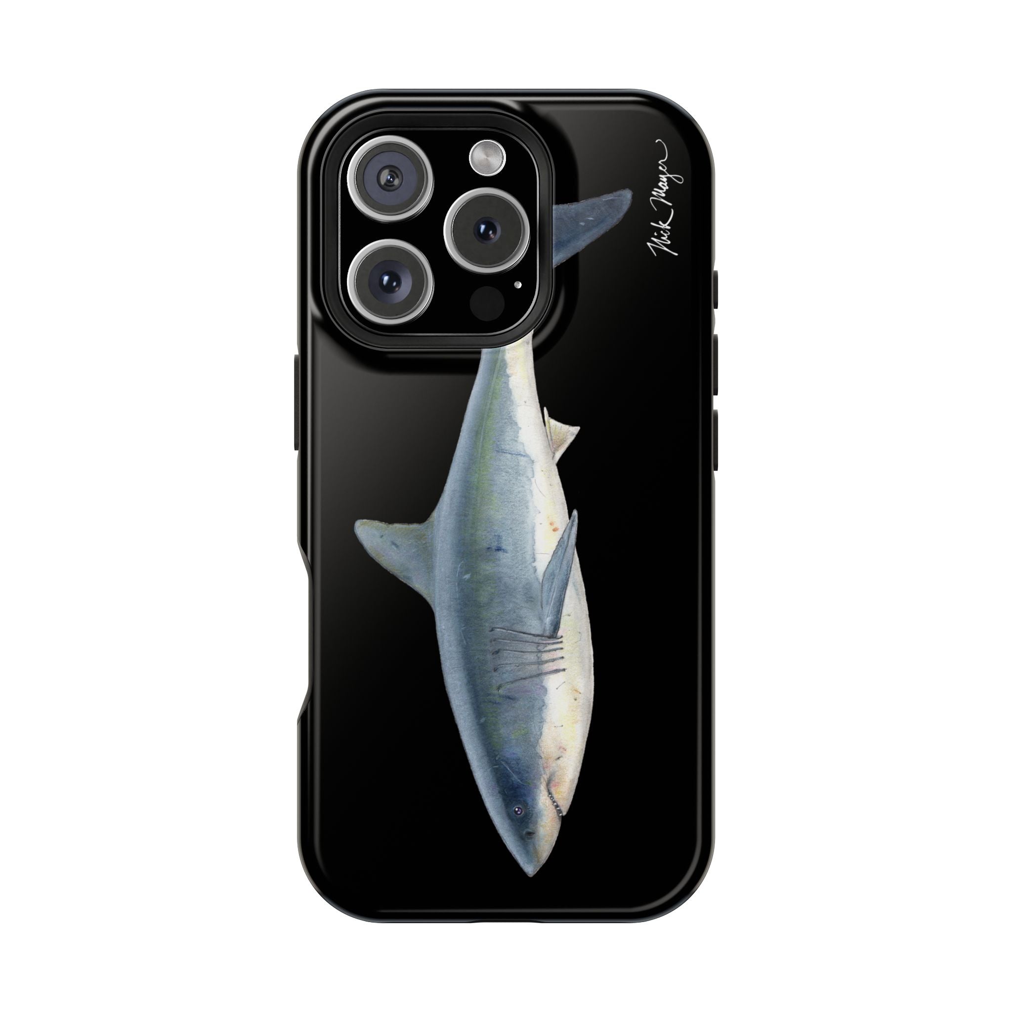 Great White Shark Black MagSafe iPhone Case