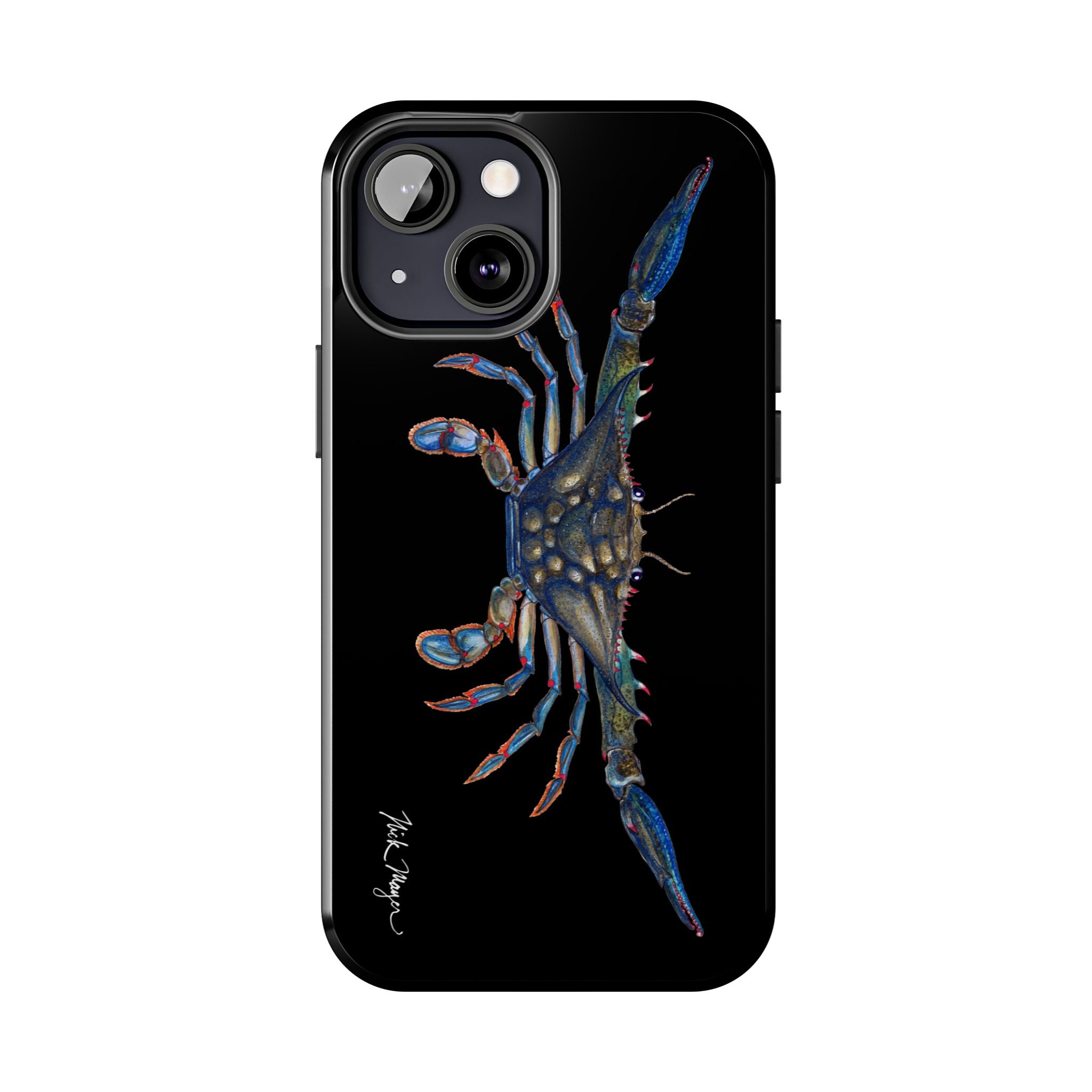 Blue Crab Black Phone Case (iPhone)