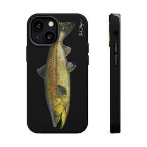 Brown Trout MagSafe Black iPhone Case