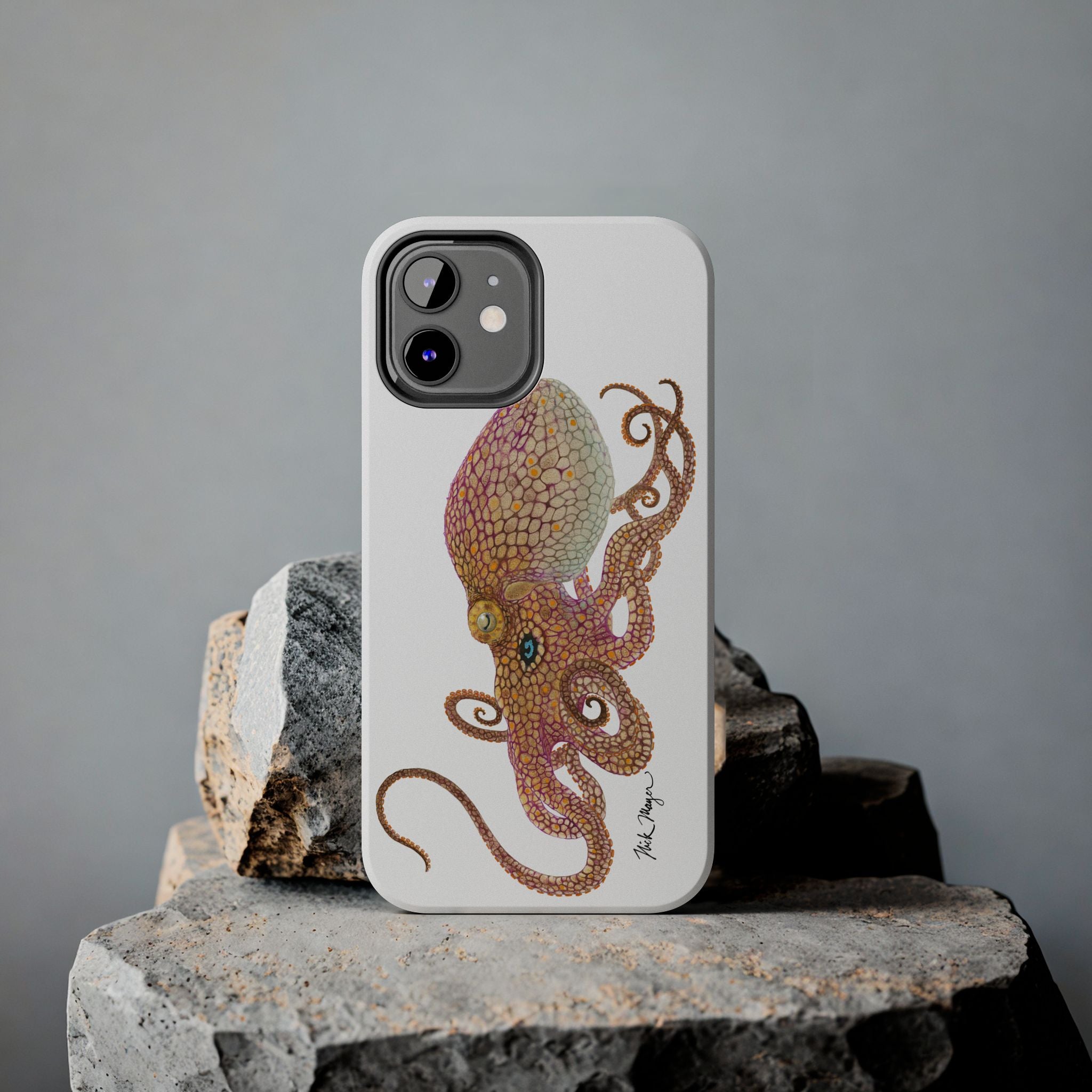 Two Spot Octopus White Phone Case (iPhone)