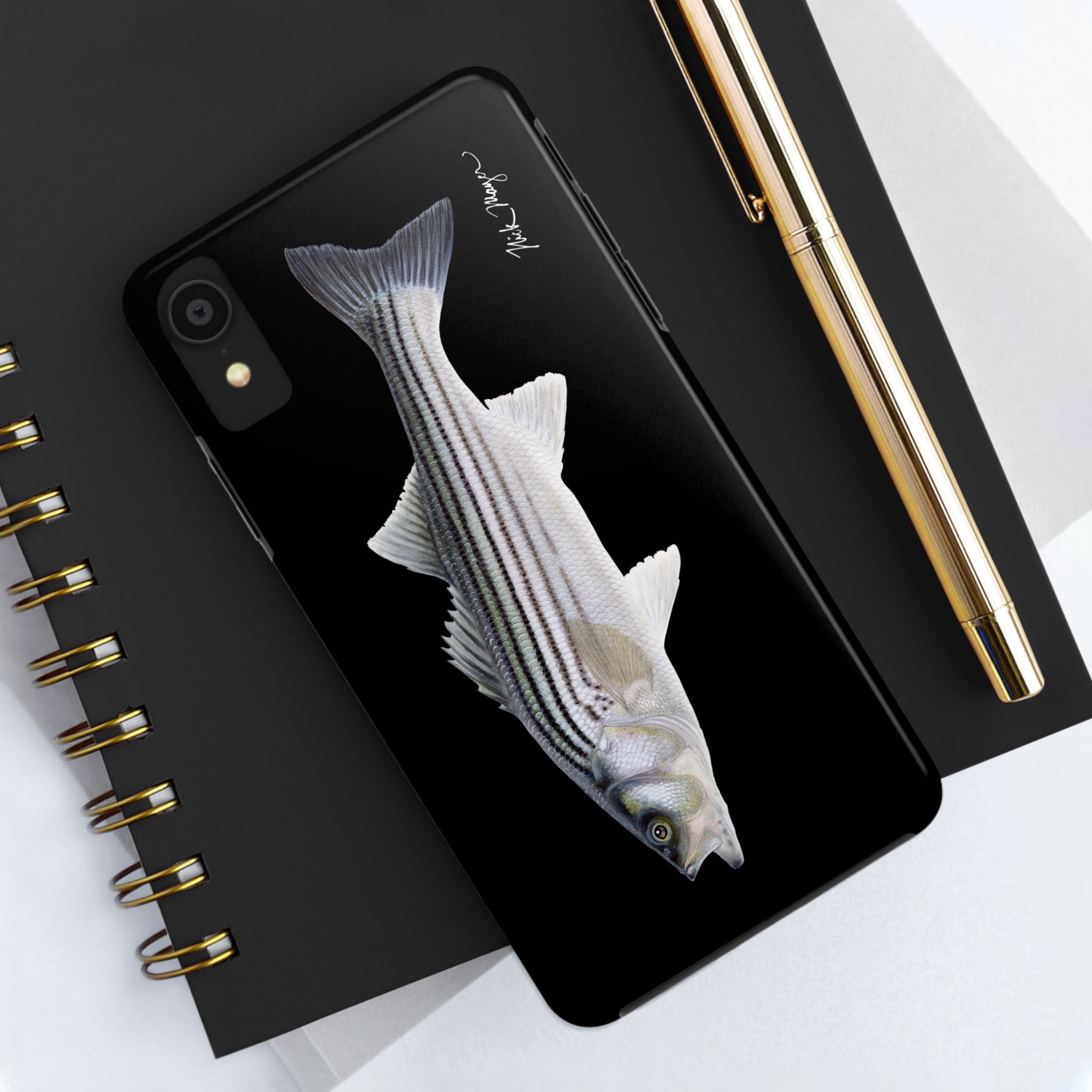 Schoolie Striper Black Phone Case (iPhone)