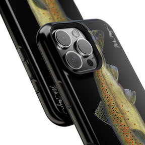 Brown Trout MagSafe Black iPhone Case