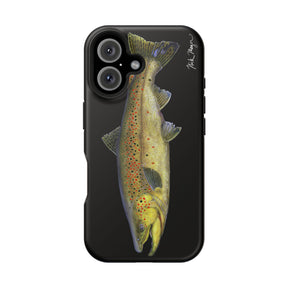 Brown Trout MagSafe Black iPhone Case