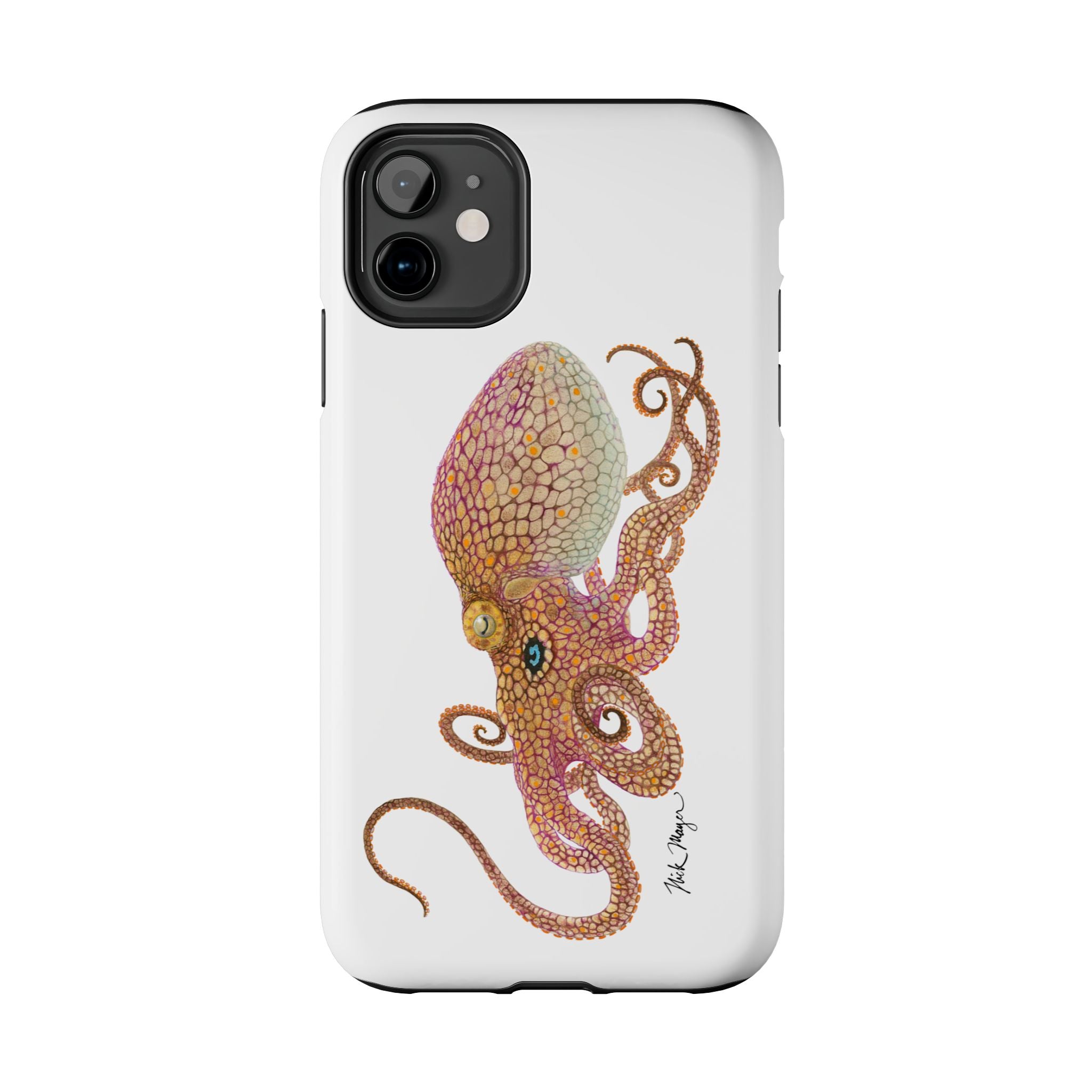 Two Spot Octopus White Phone Case (iPhone)