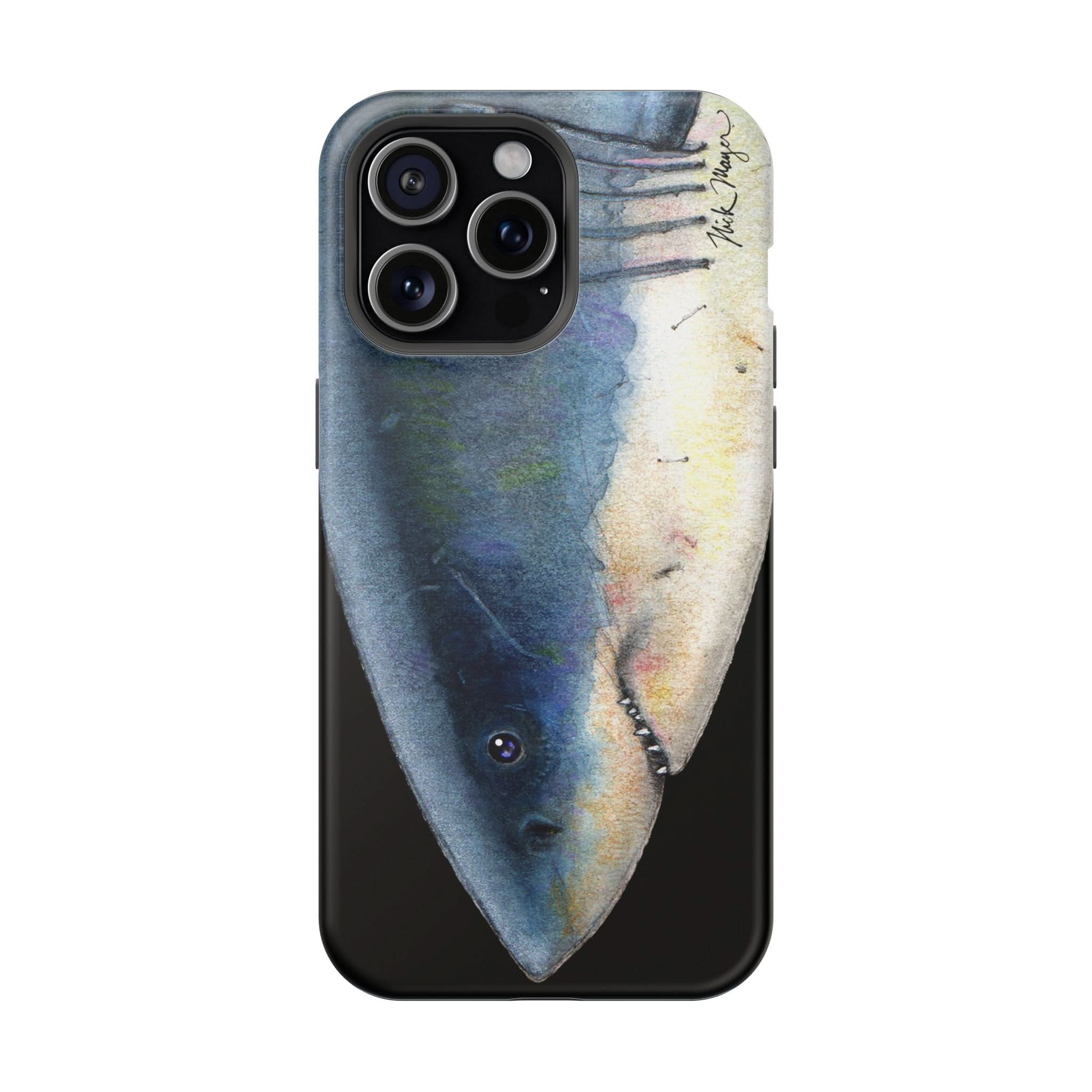 Great White Shark Face MagSafe Black iPhone Case