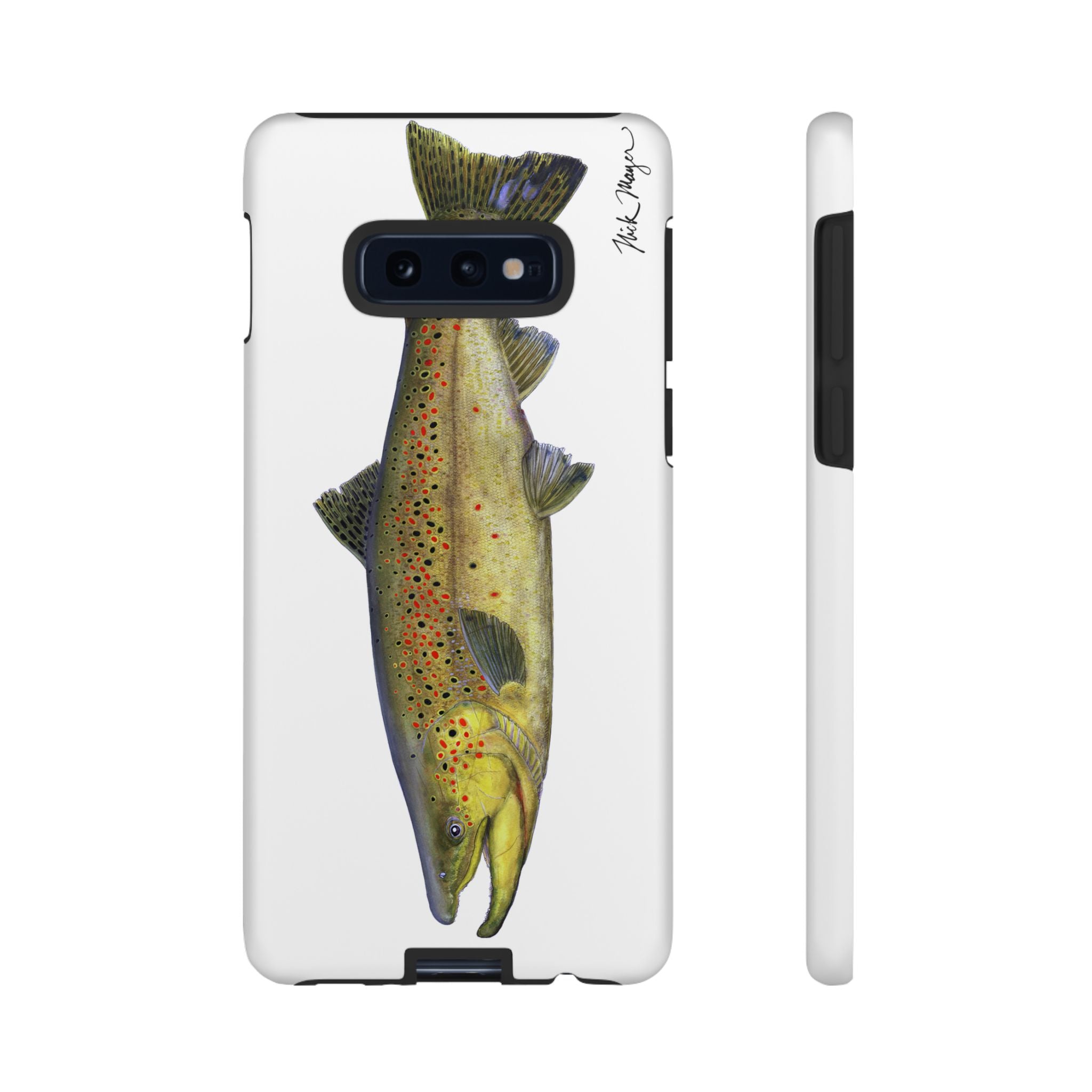 Brown Trout White Phone Case (Samsung)