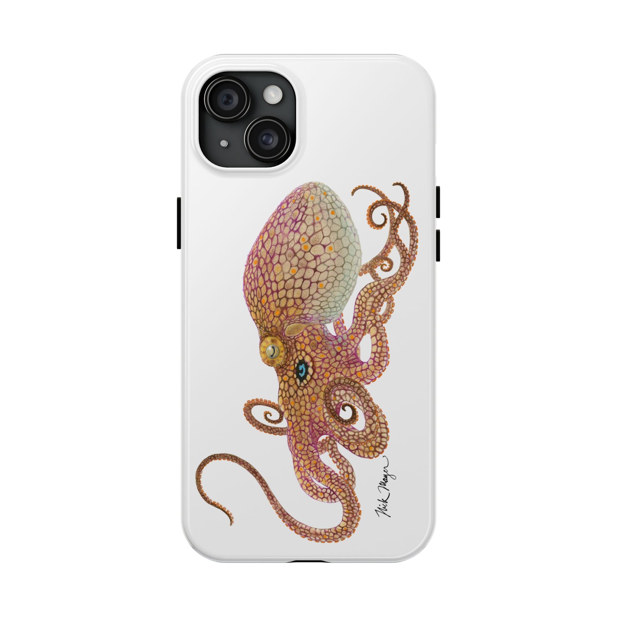 Two Spot Octopus White Phone Case (iPhone)