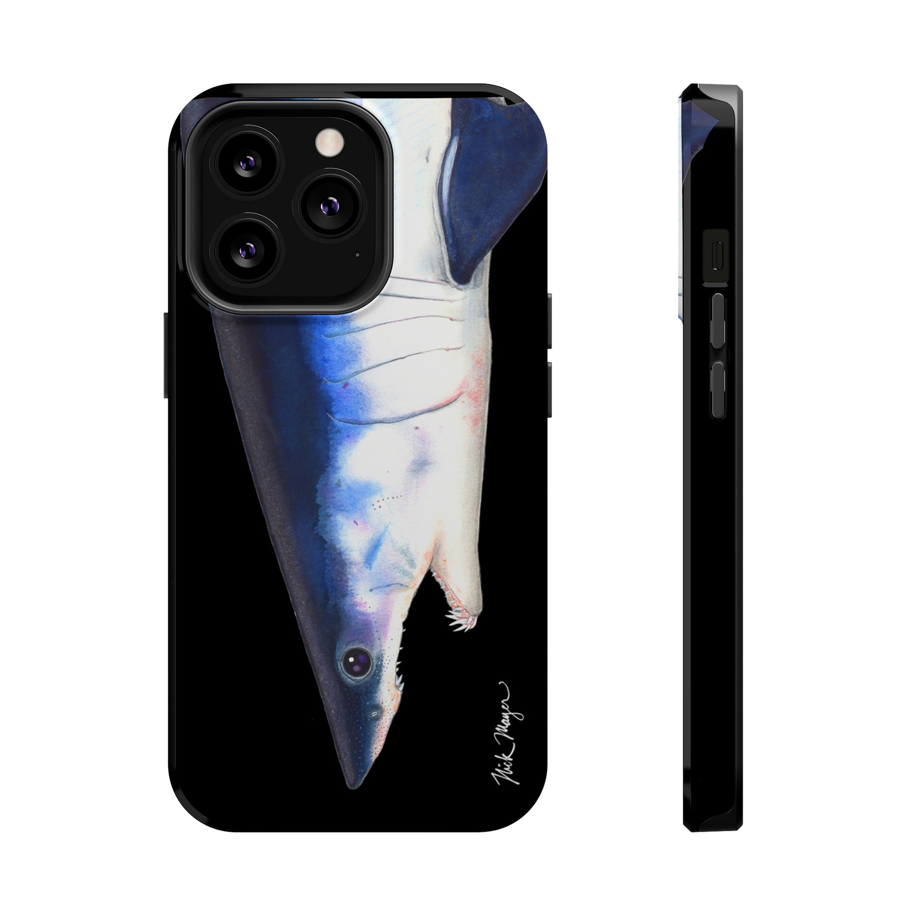 Mako Shark Face MagSafe Black iPhone Case