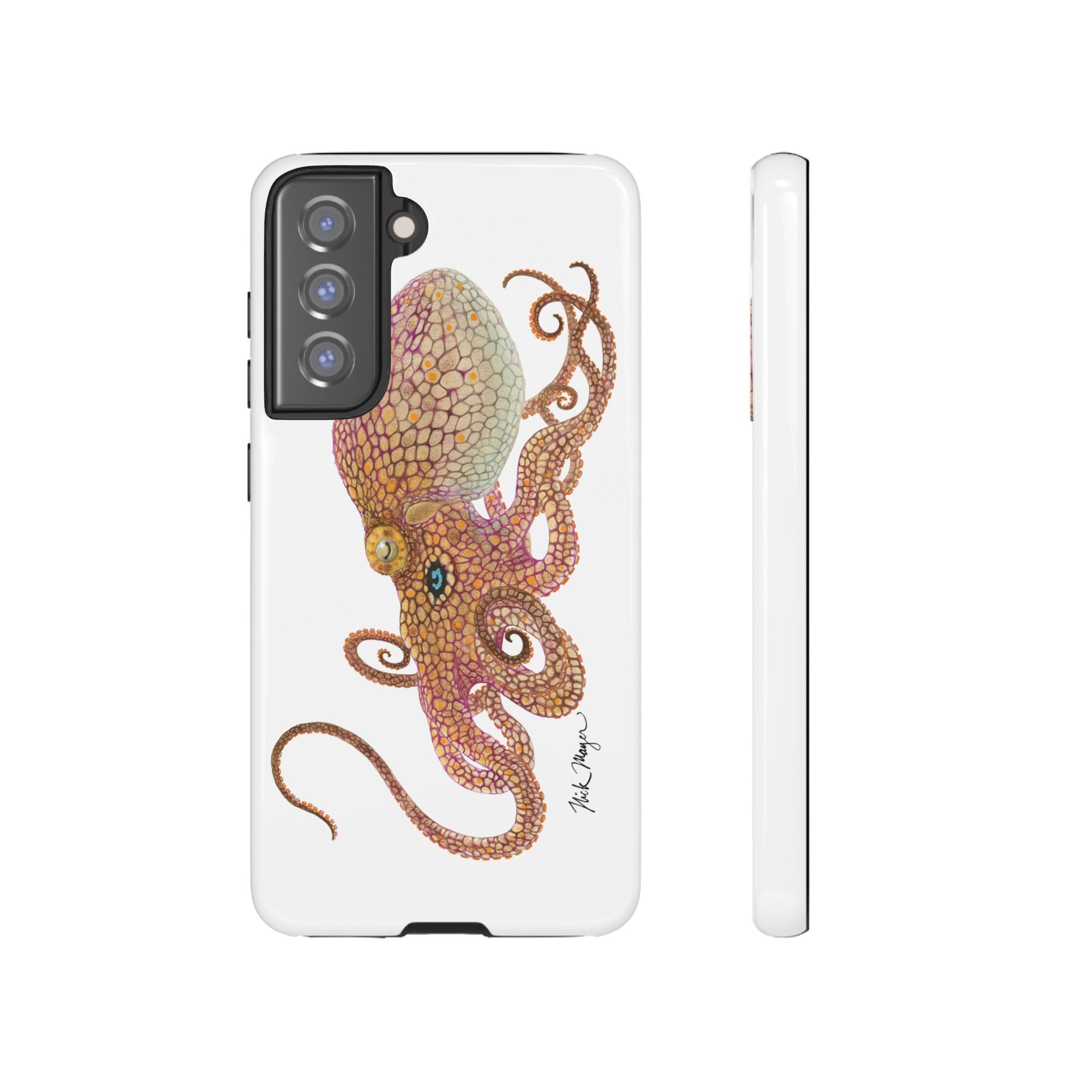 Two Spot Octopus White Phone Case (Samsung)