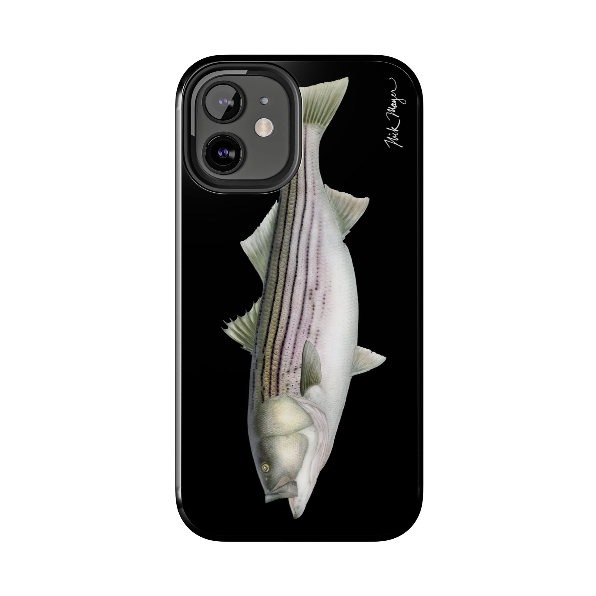 30 lb Striper - Black Phone Case (iPhone)