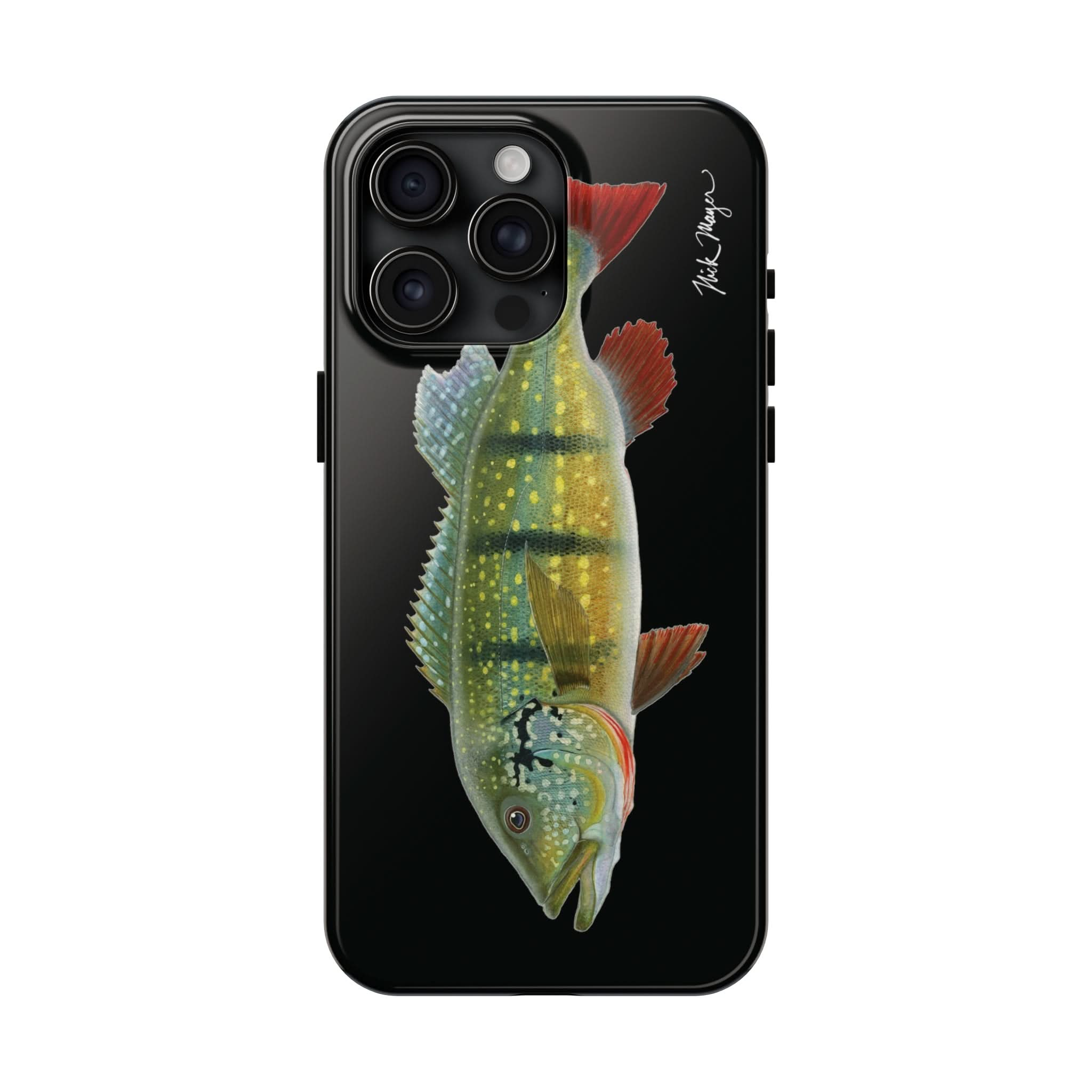 Peacock Bass Black iPhone Case