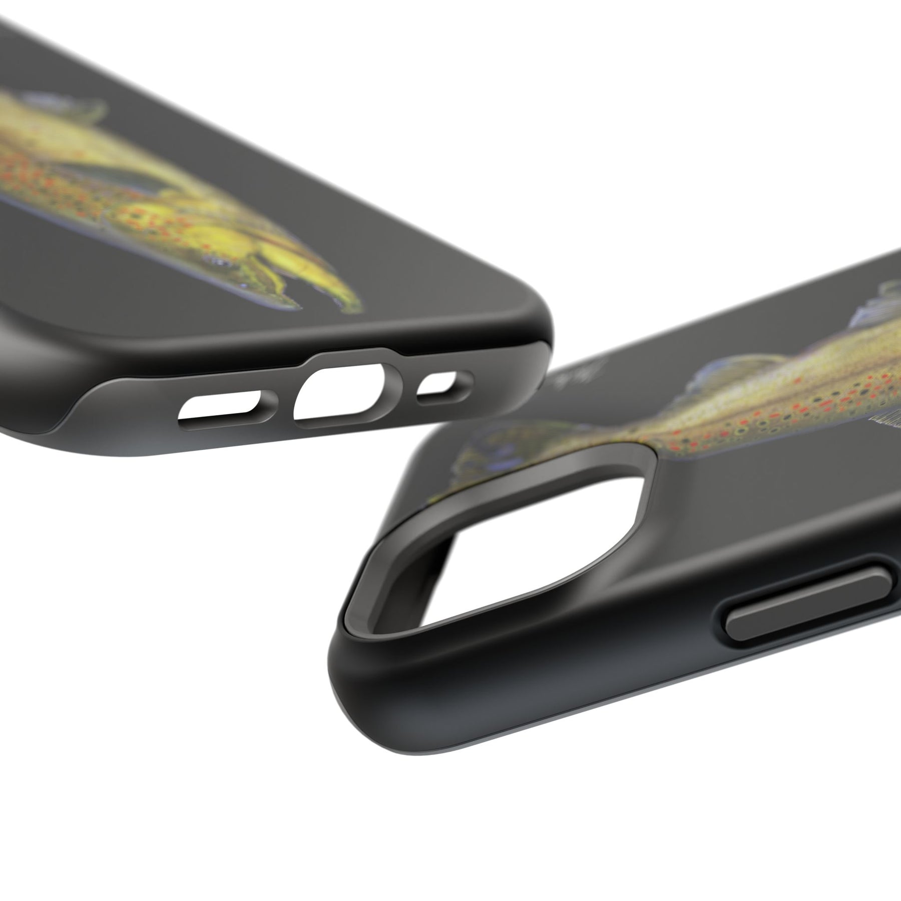 Brown Trout MagSafe Black iPhone Case