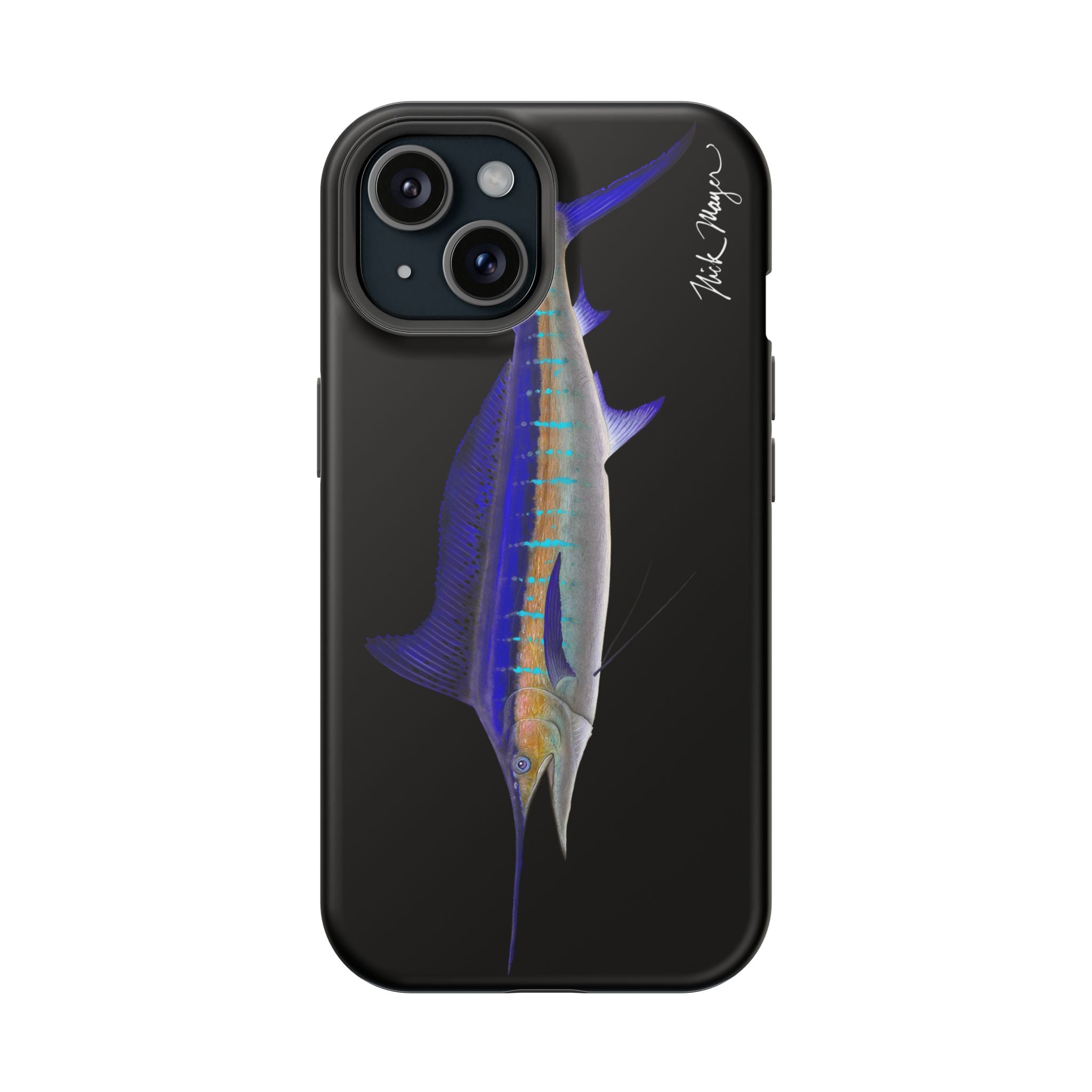 Striped Marlin MagSafe Black iPhone Case