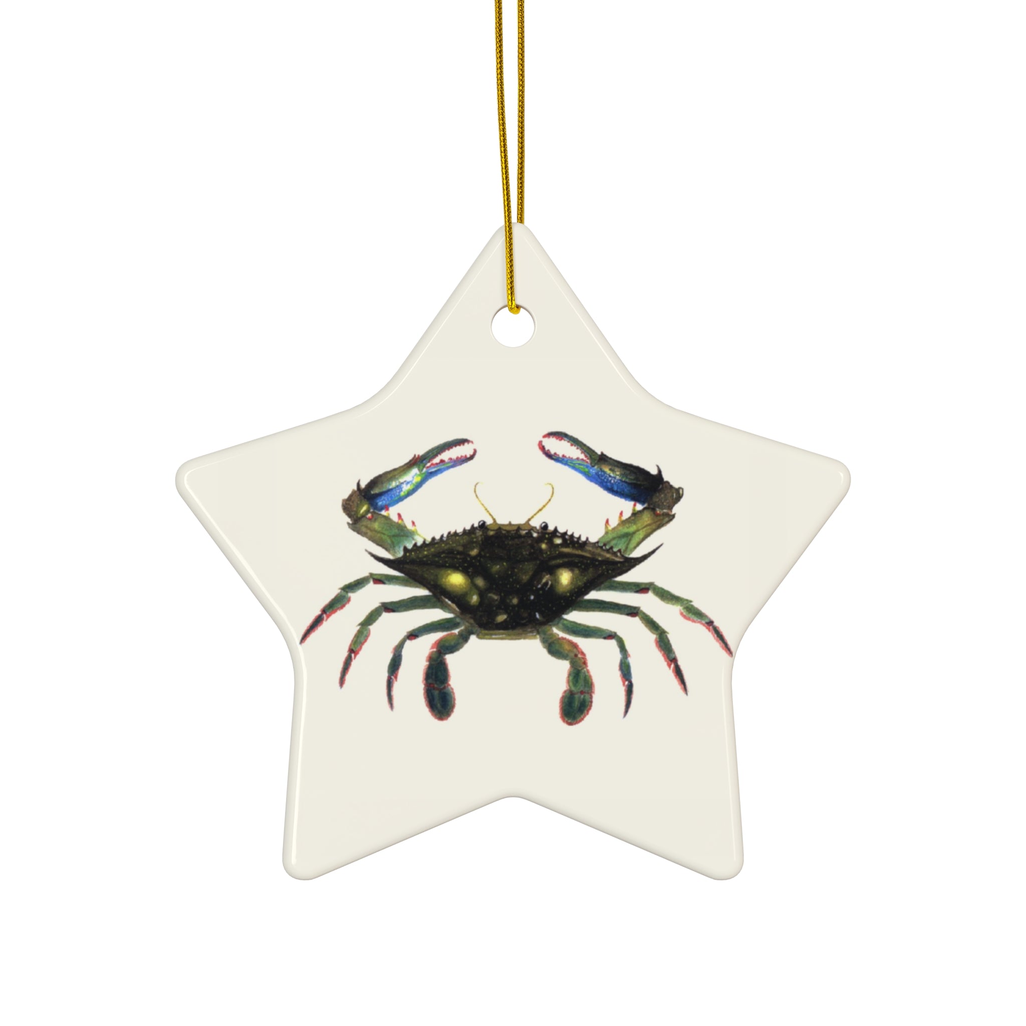 Blue Crab Ceramic Ornament