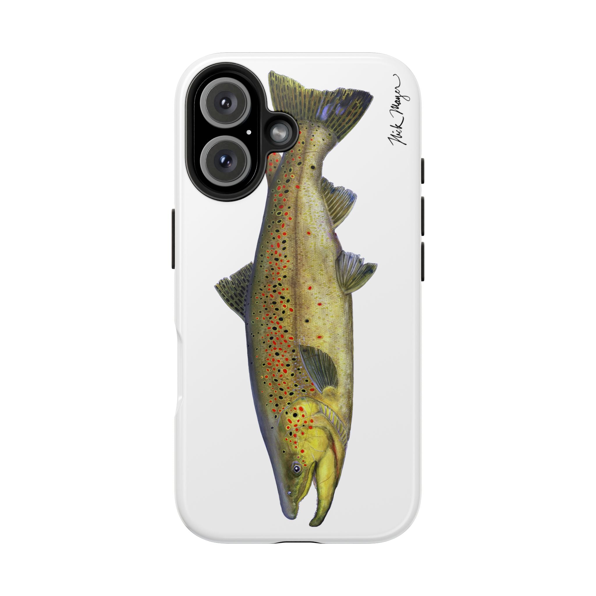 Brown Trout White Phone Case (iPhone)