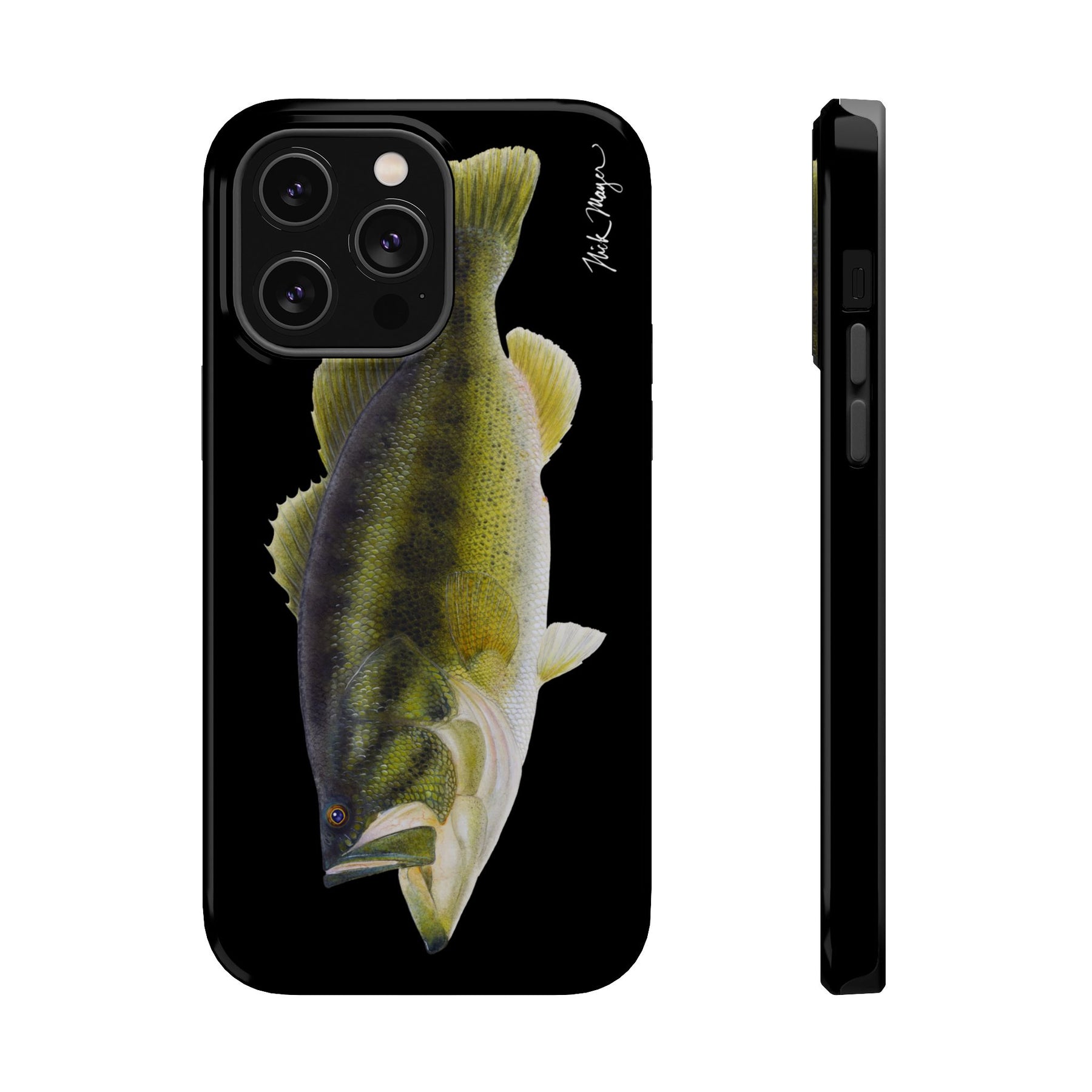 Largemouth Bass MagSafe Black iPhone Case