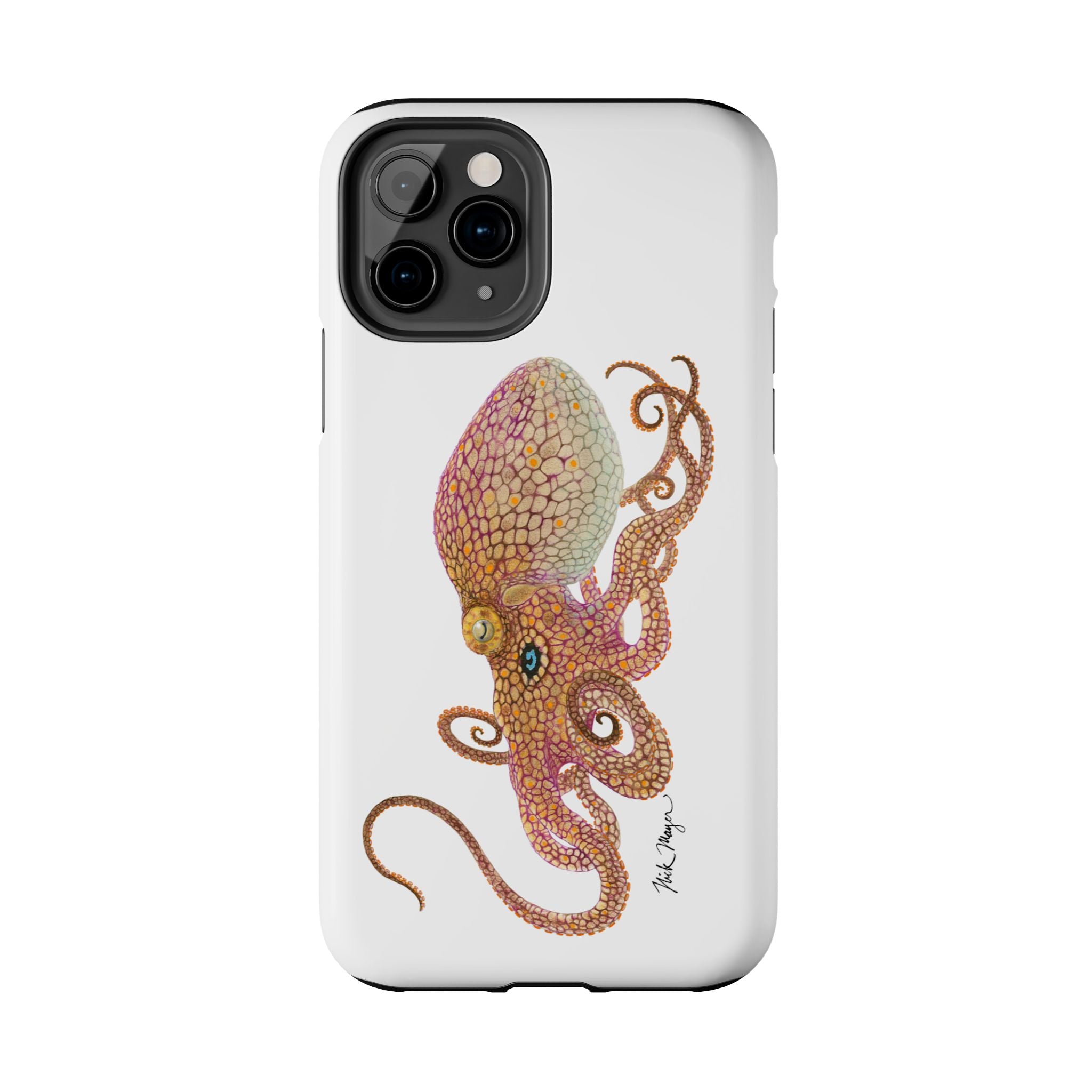 Two Spot Octopus White Phone Case (iPhone)