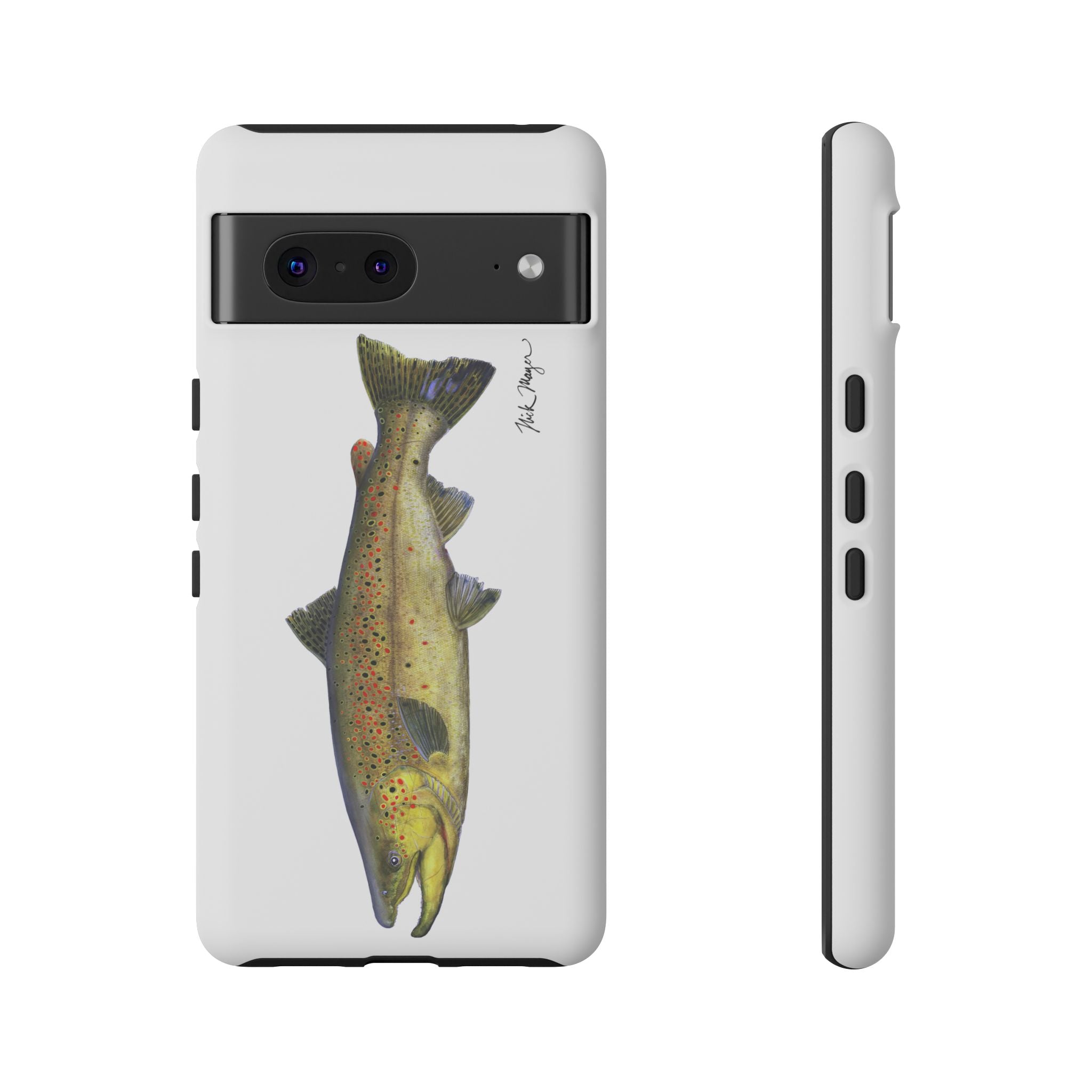 Brown Trout White Phone Case (Samsung)