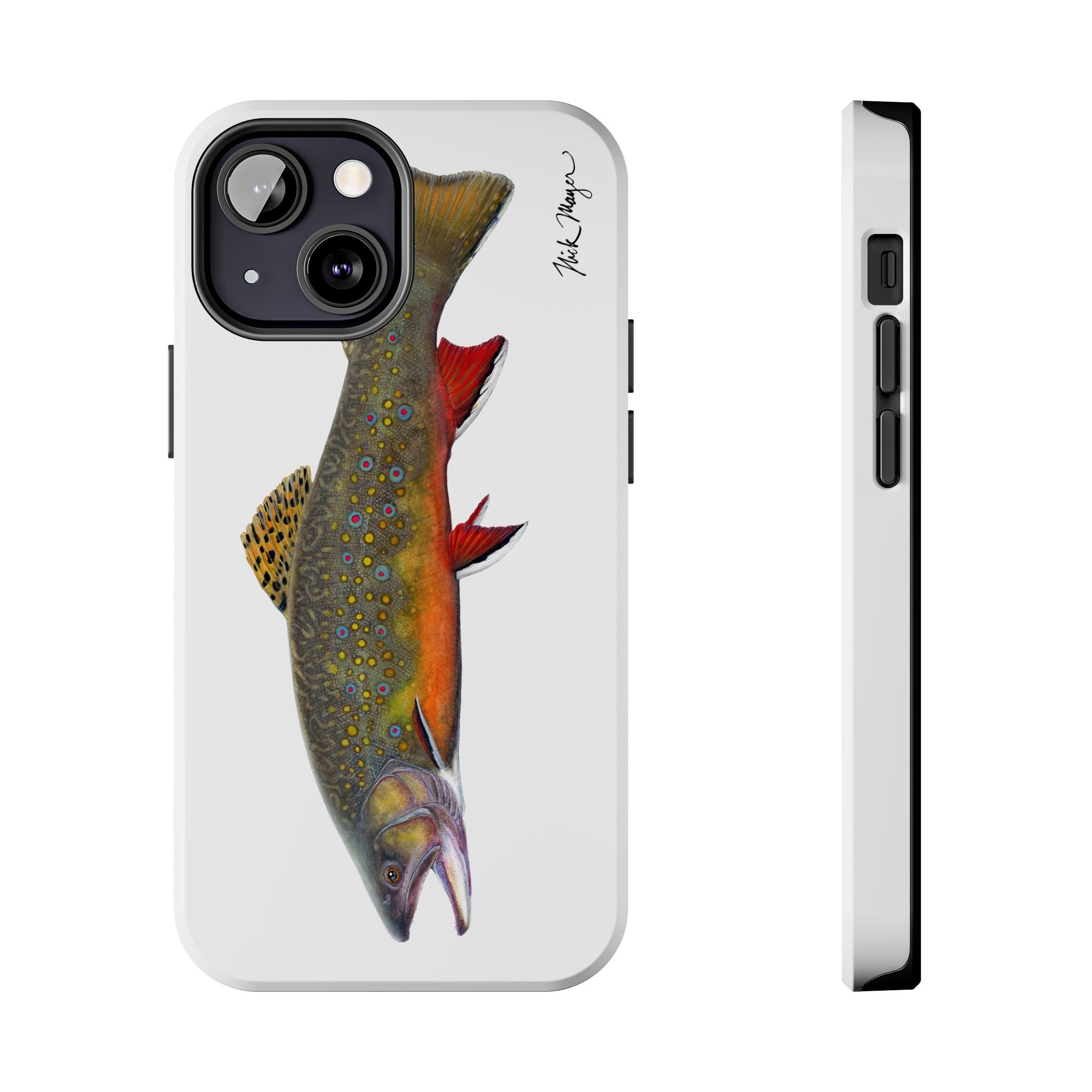 Brook Trout White Phone Case (iPhone)