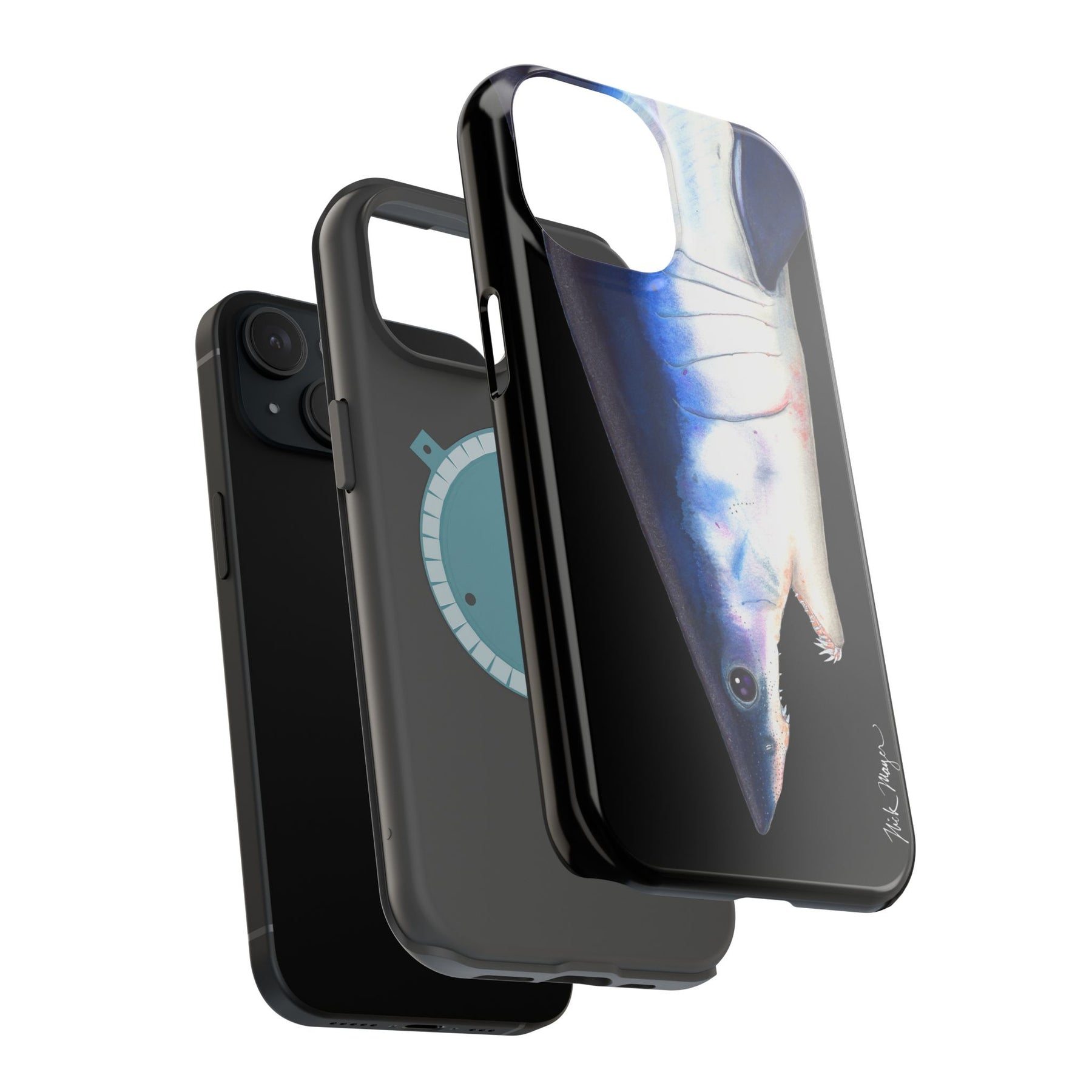 Mako Shark Face MagSafe Black iPhone Case