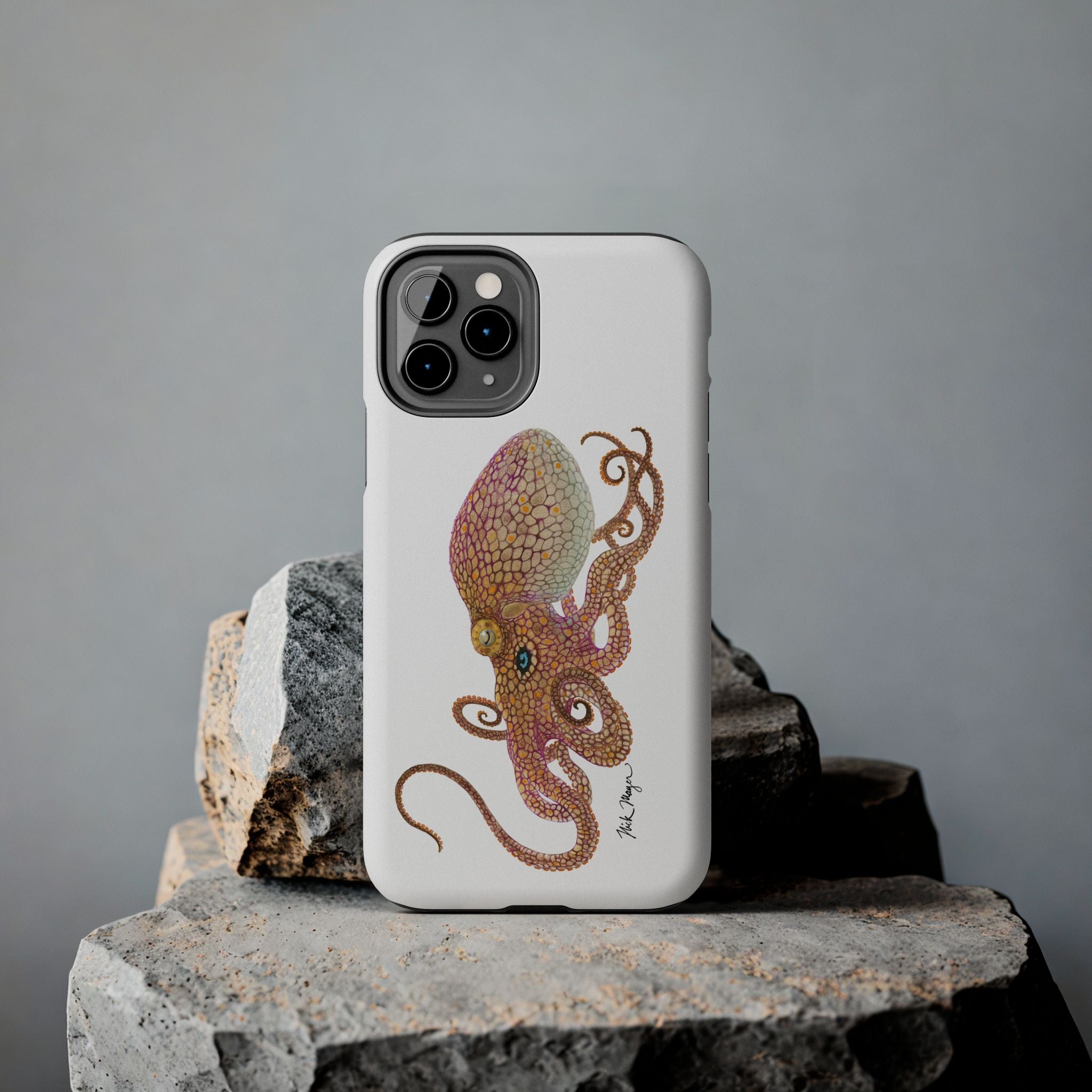 Two Spot Octopus White Phone Case (iPhone)