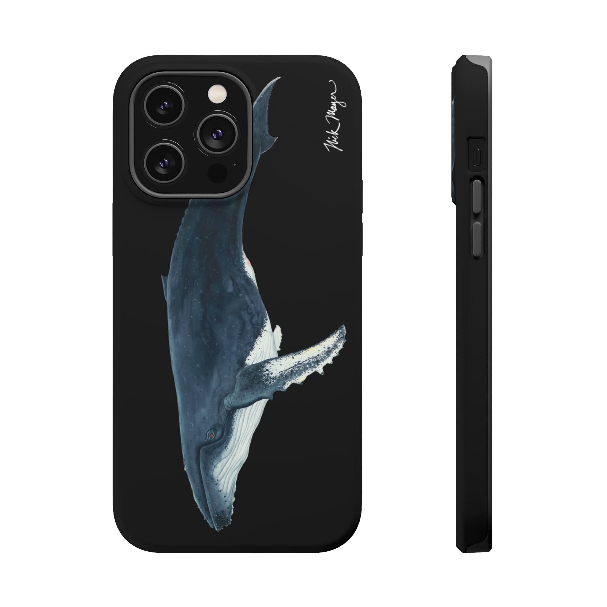 Humpback Whale MagSafe Black iPhone Case