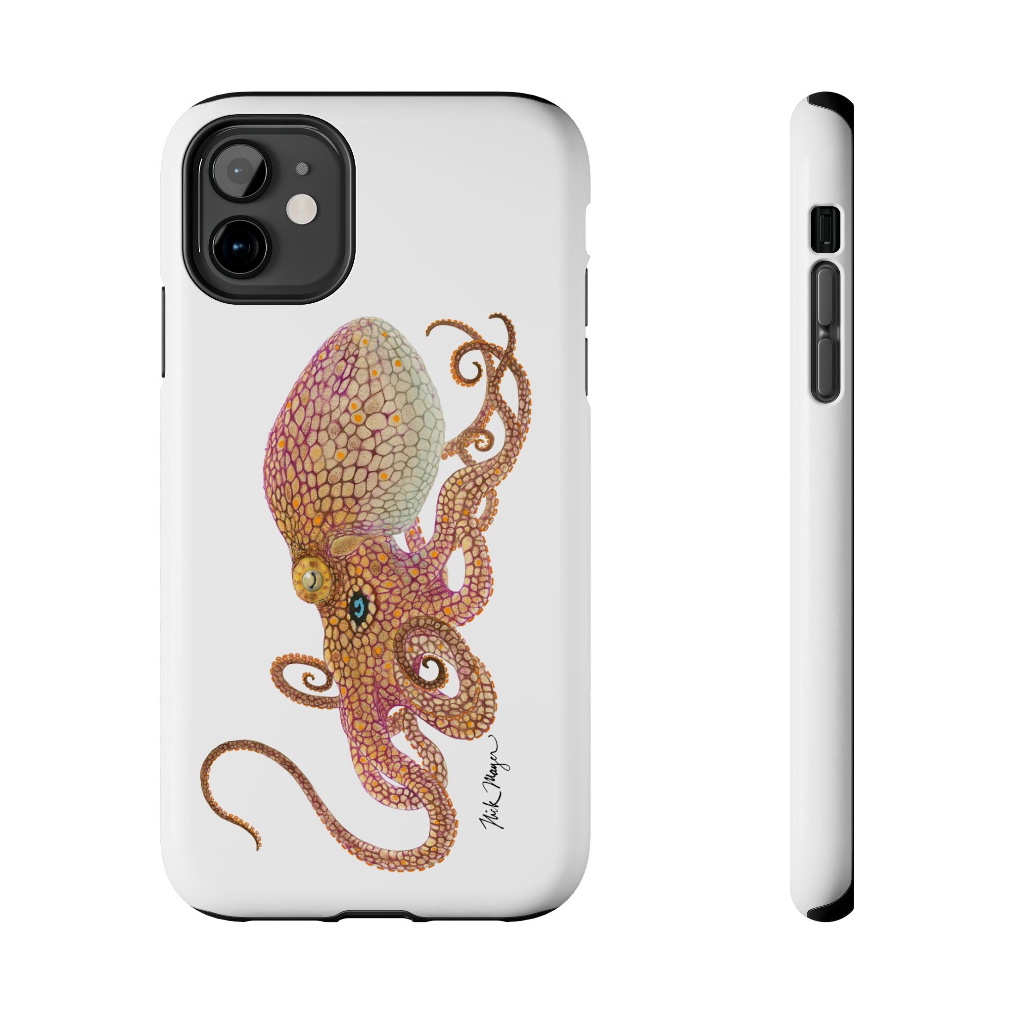 Two Spot Octopus White Phone Case (iPhone)