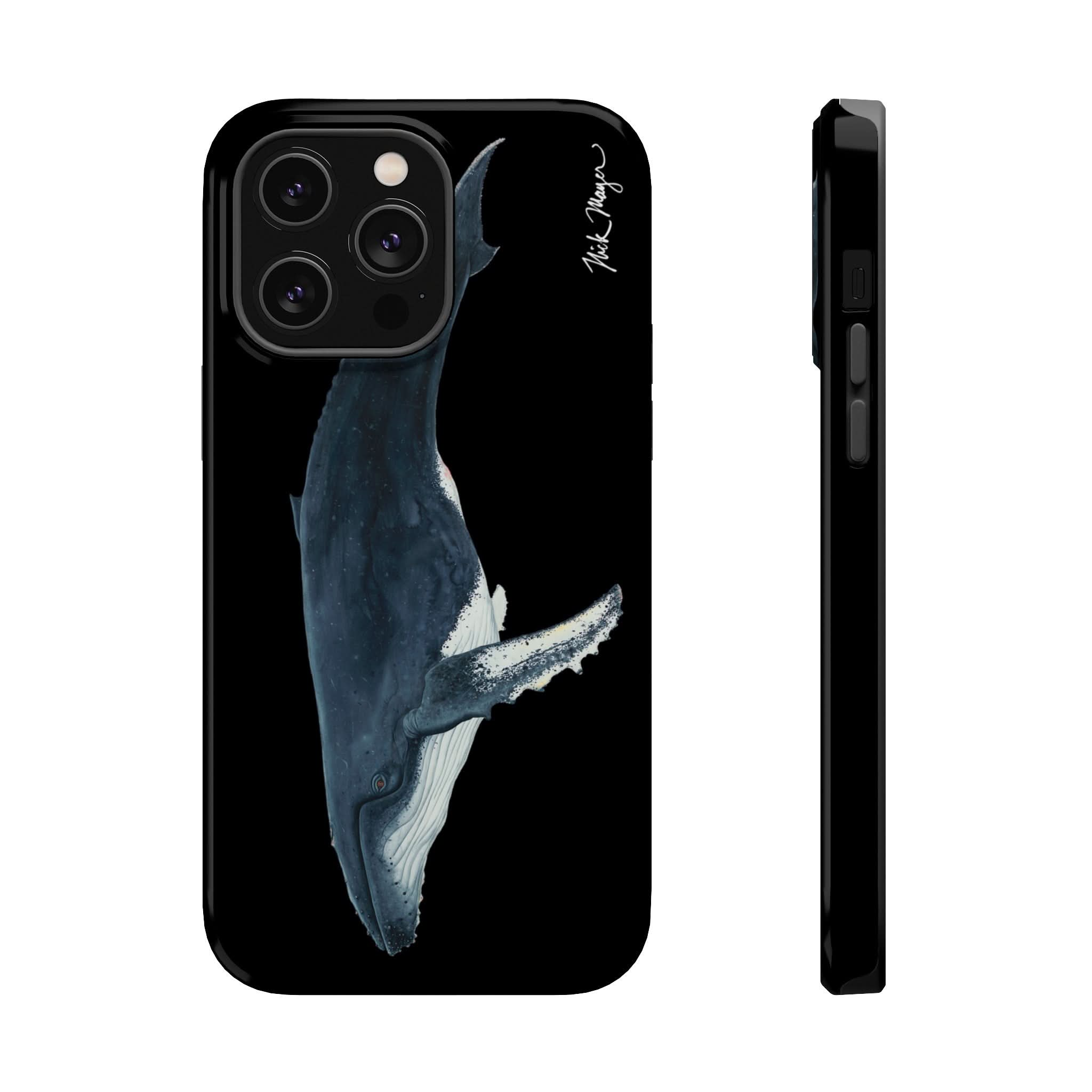 Humpback Whale MagSafe Black iPhone Case