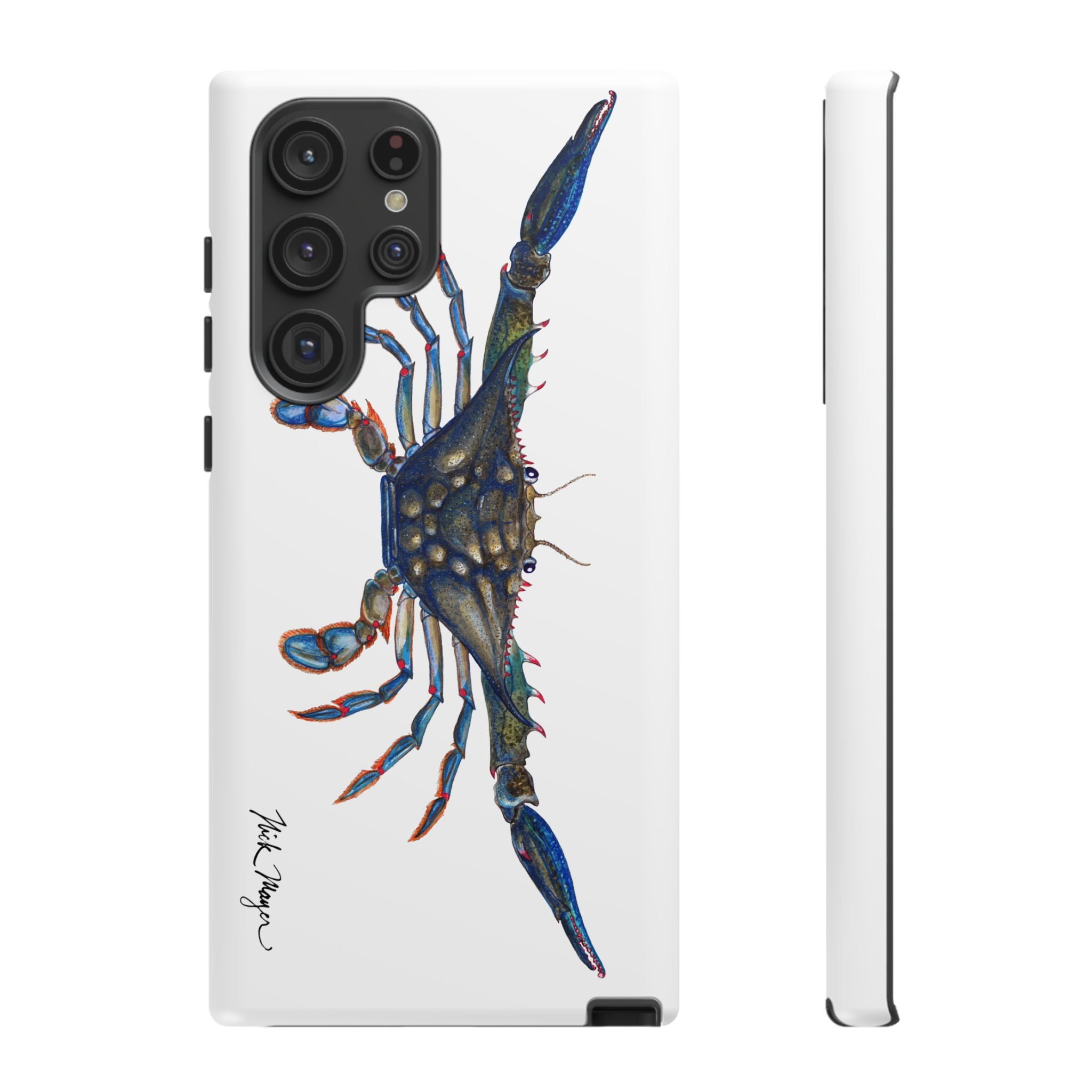 Blue Crab White Phone Case (Samsung)