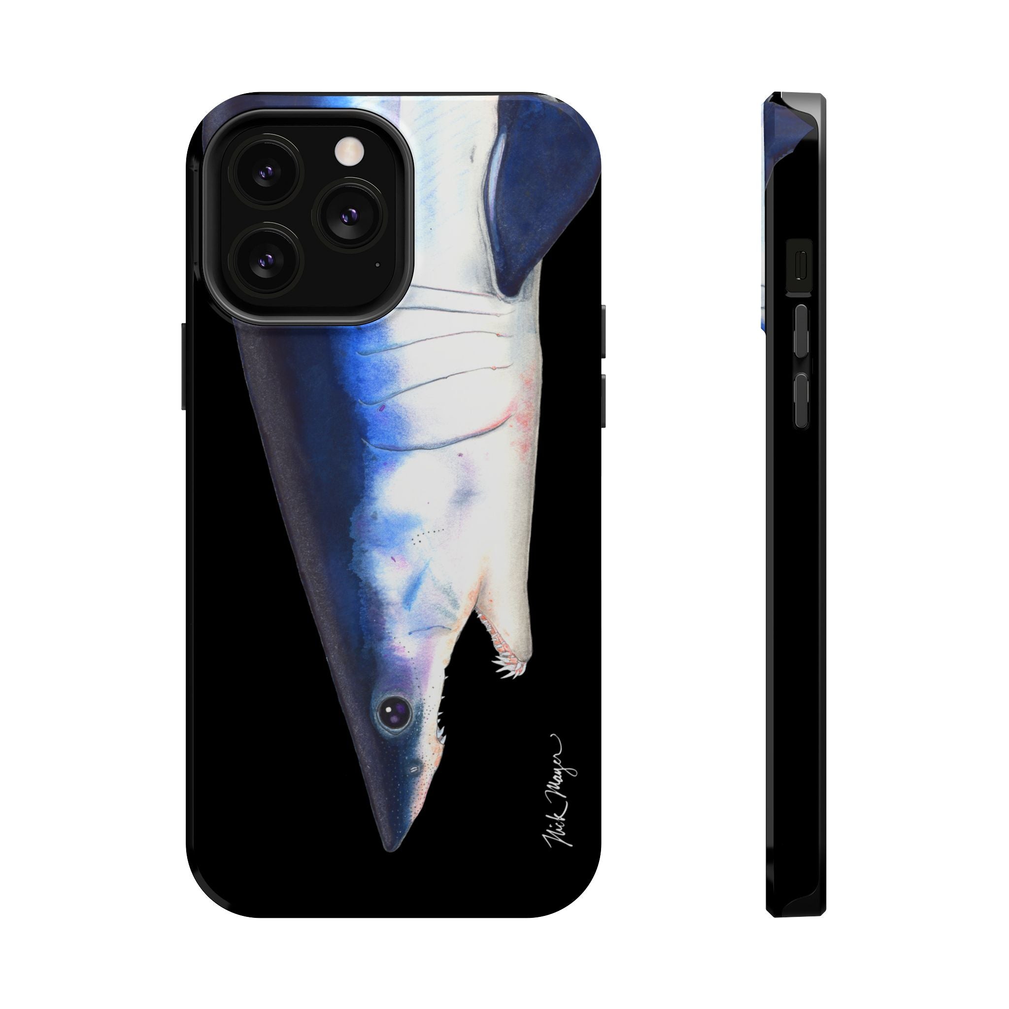 Mako Shark Face MagSafe Black iPhone Case