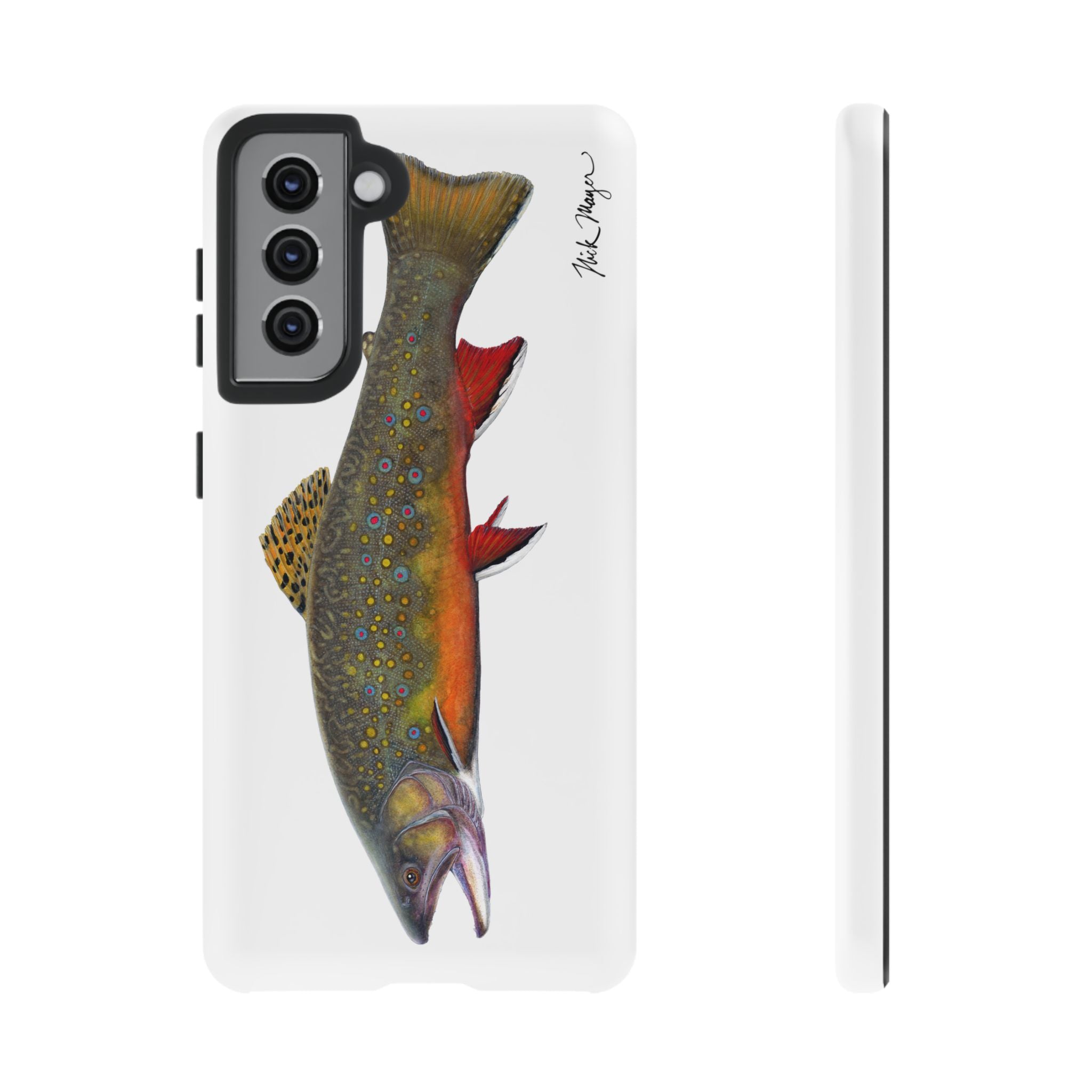 Brook Trout White Phone Case (Samsung)