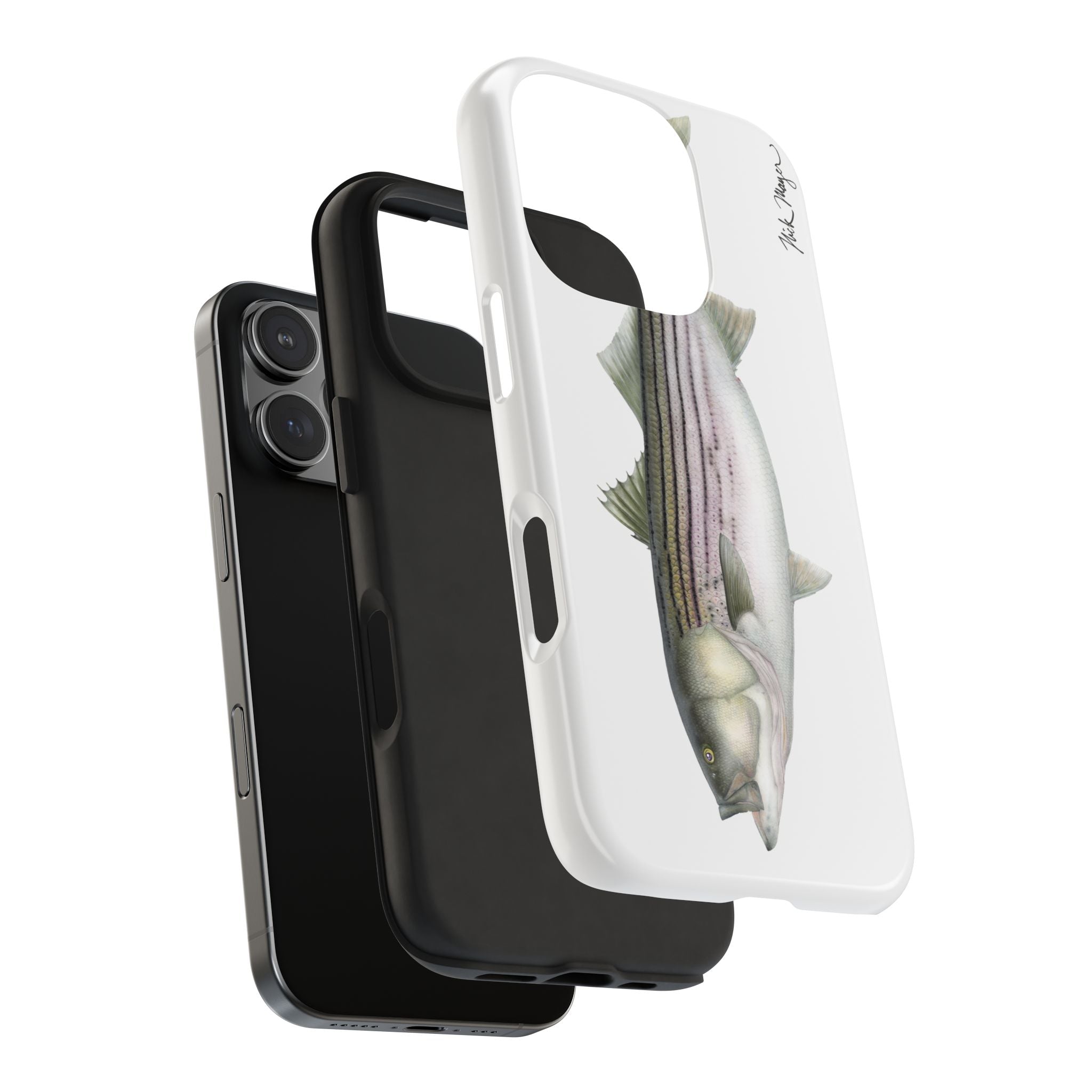 30 lb Striper White Phone Case (iPhone)