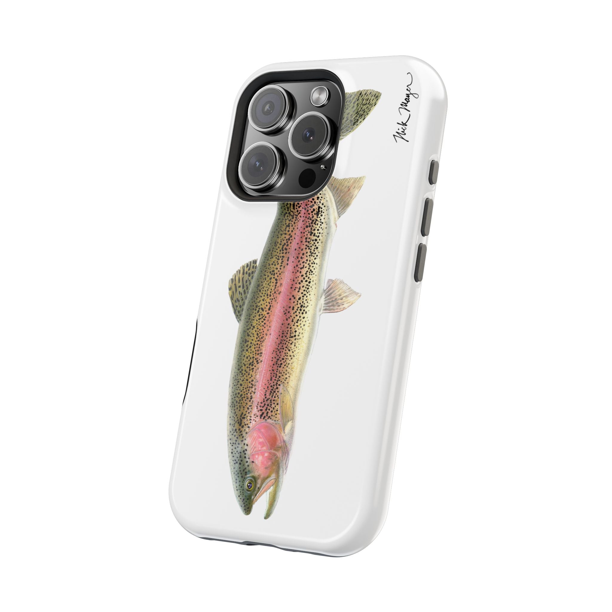 Rainbow Trout MagSafe White iPhone Case