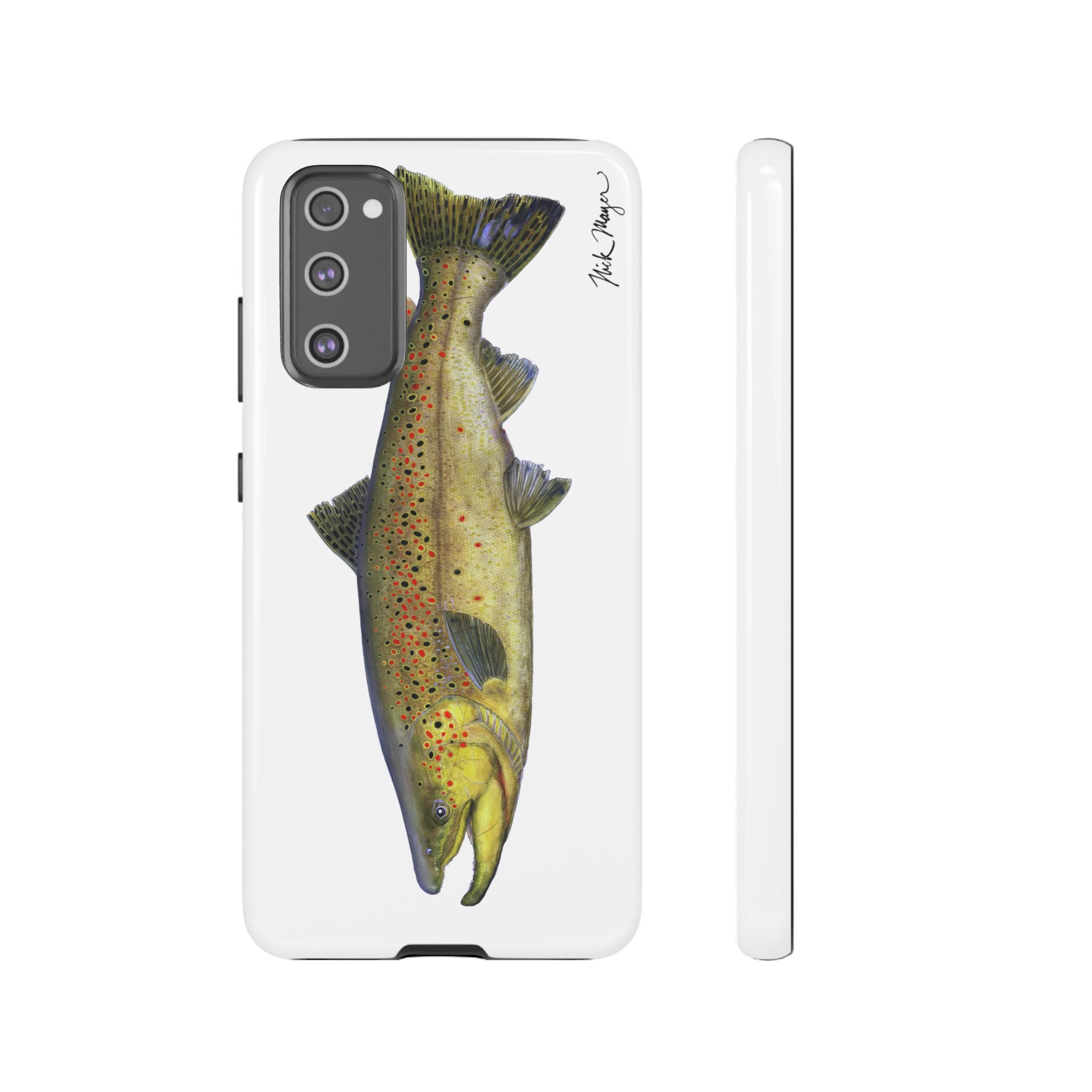 Brown Trout White Phone Case (Samsung)