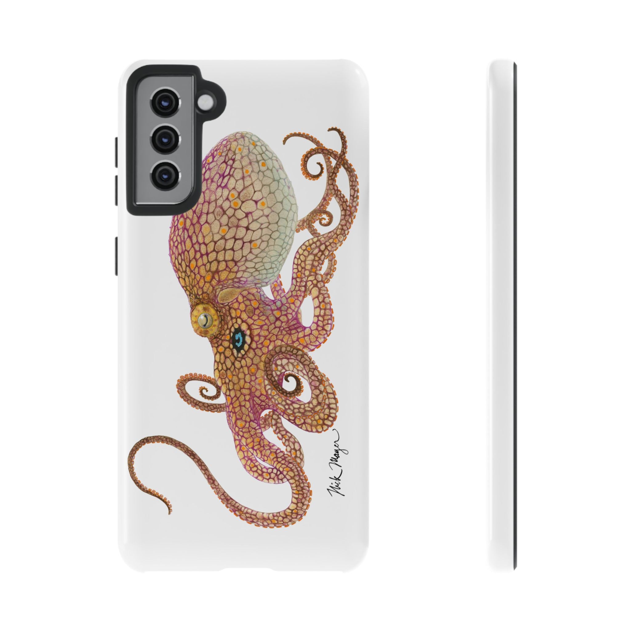 Two Spot Octopus White Phone Case (Samsung)