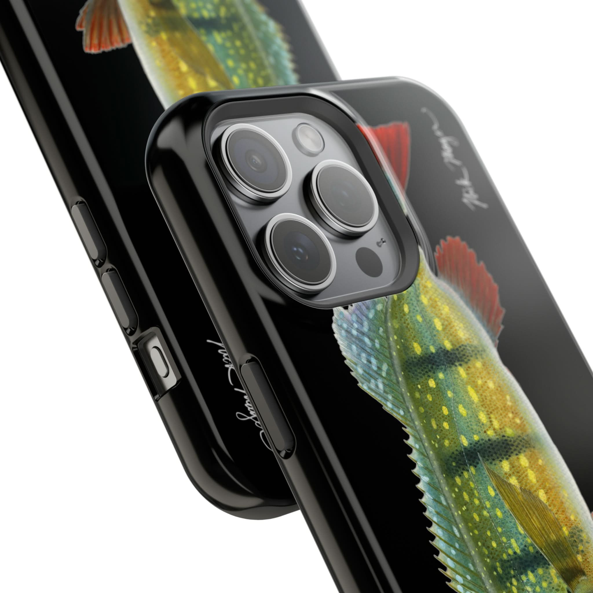 Peacock Bass MagSafe Black iPhone Case