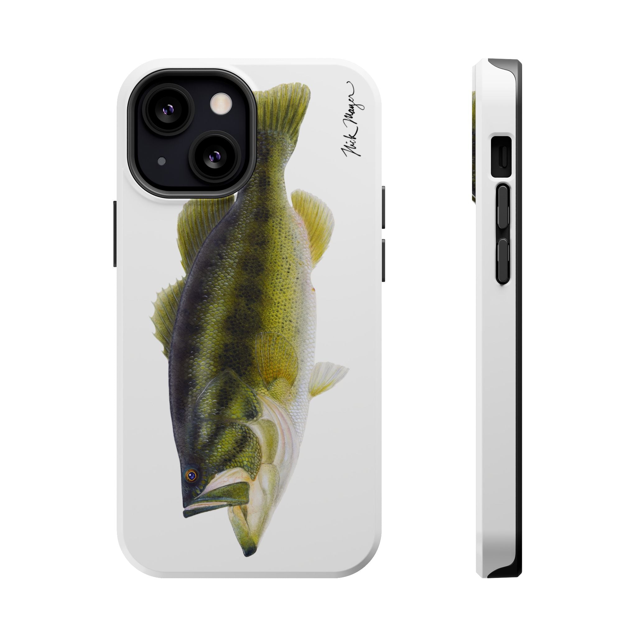 Largemouth Bass MagSafe White iPhone Case