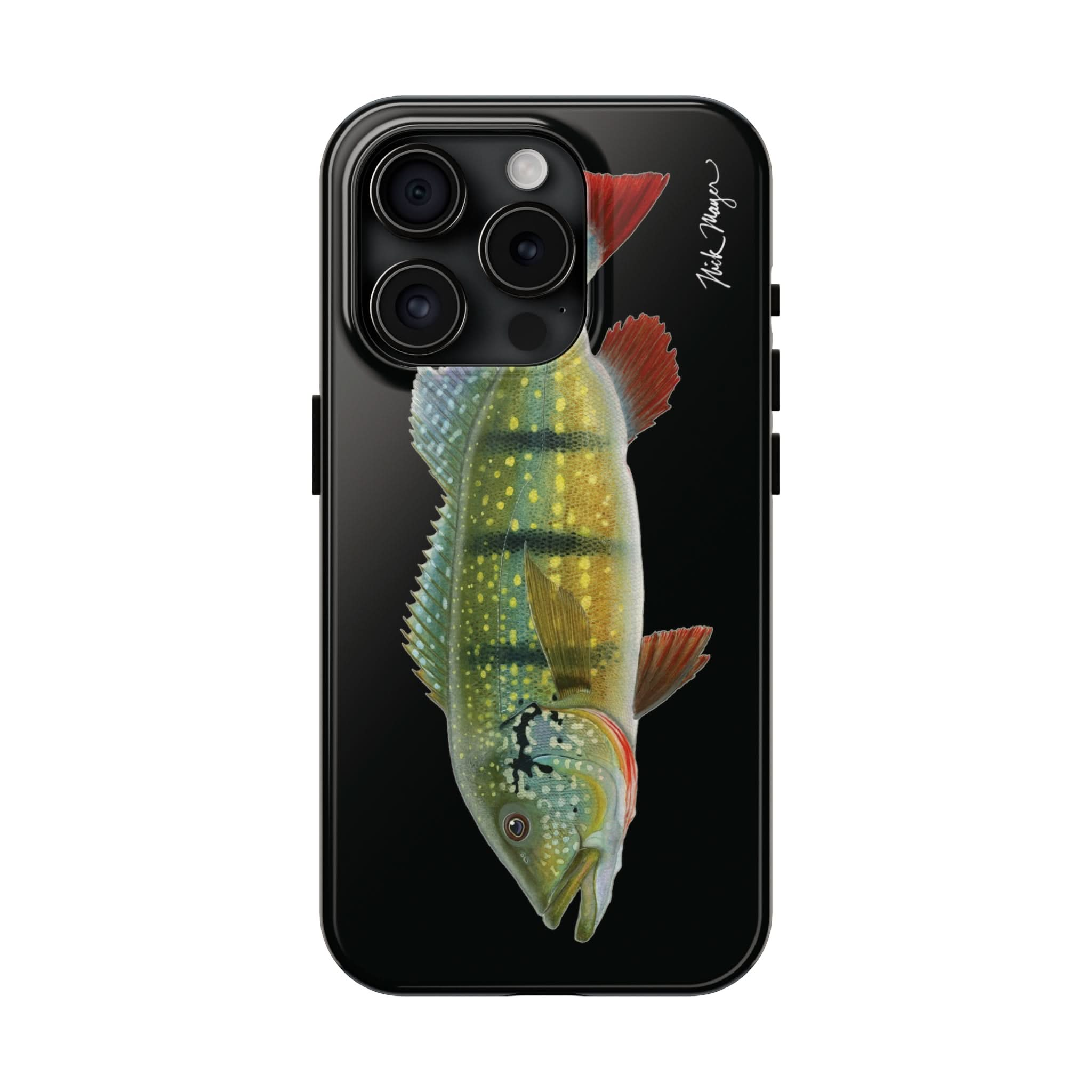 Peacock Bass Black iPhone Case